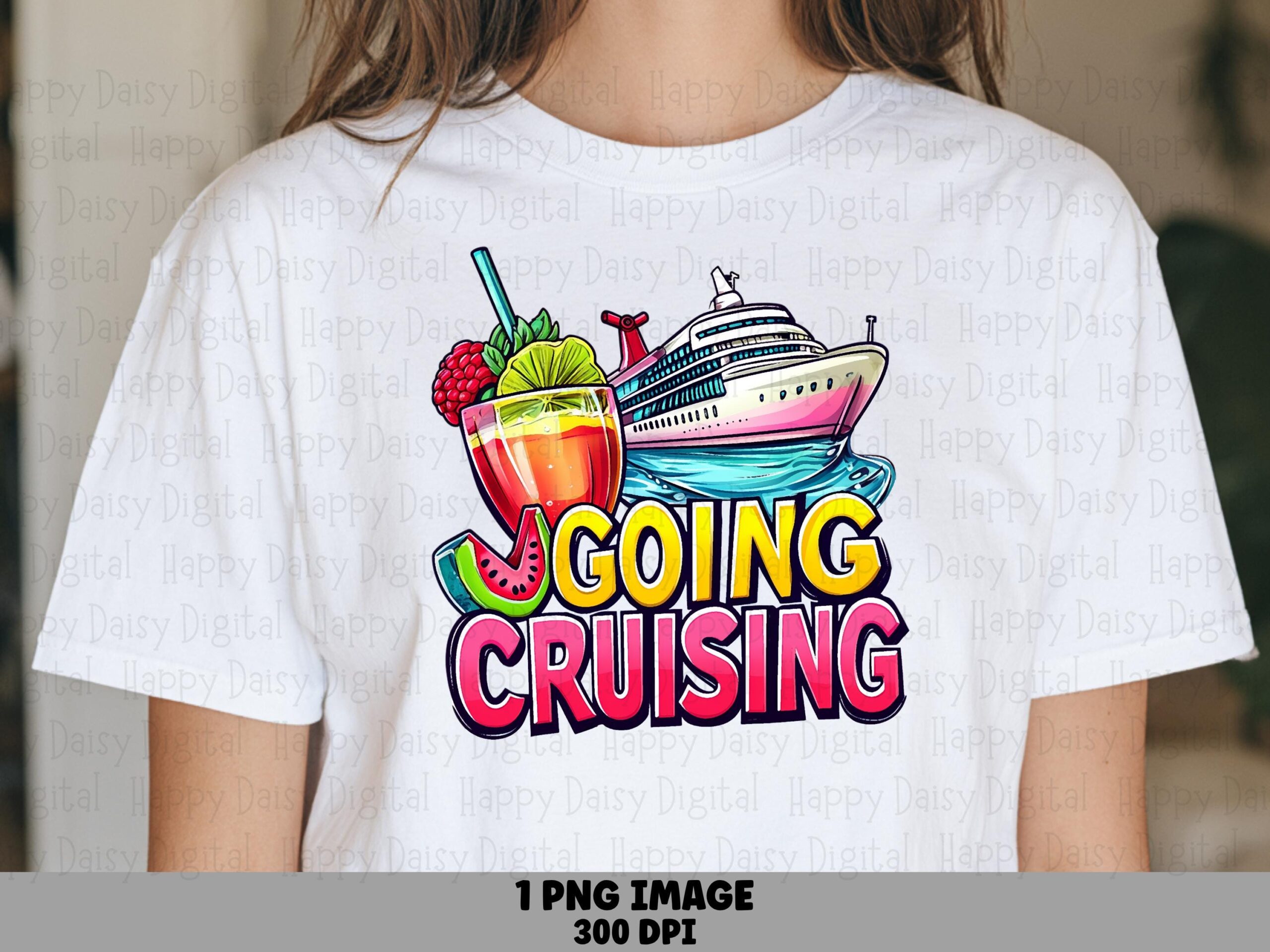 Going Cruising Cocktail Ship PNG | Sublimation Commercial Use POD