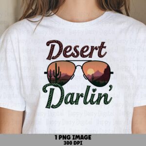 Desert Darlin Sunglasses PNG | Sublimation Commercial Use POD