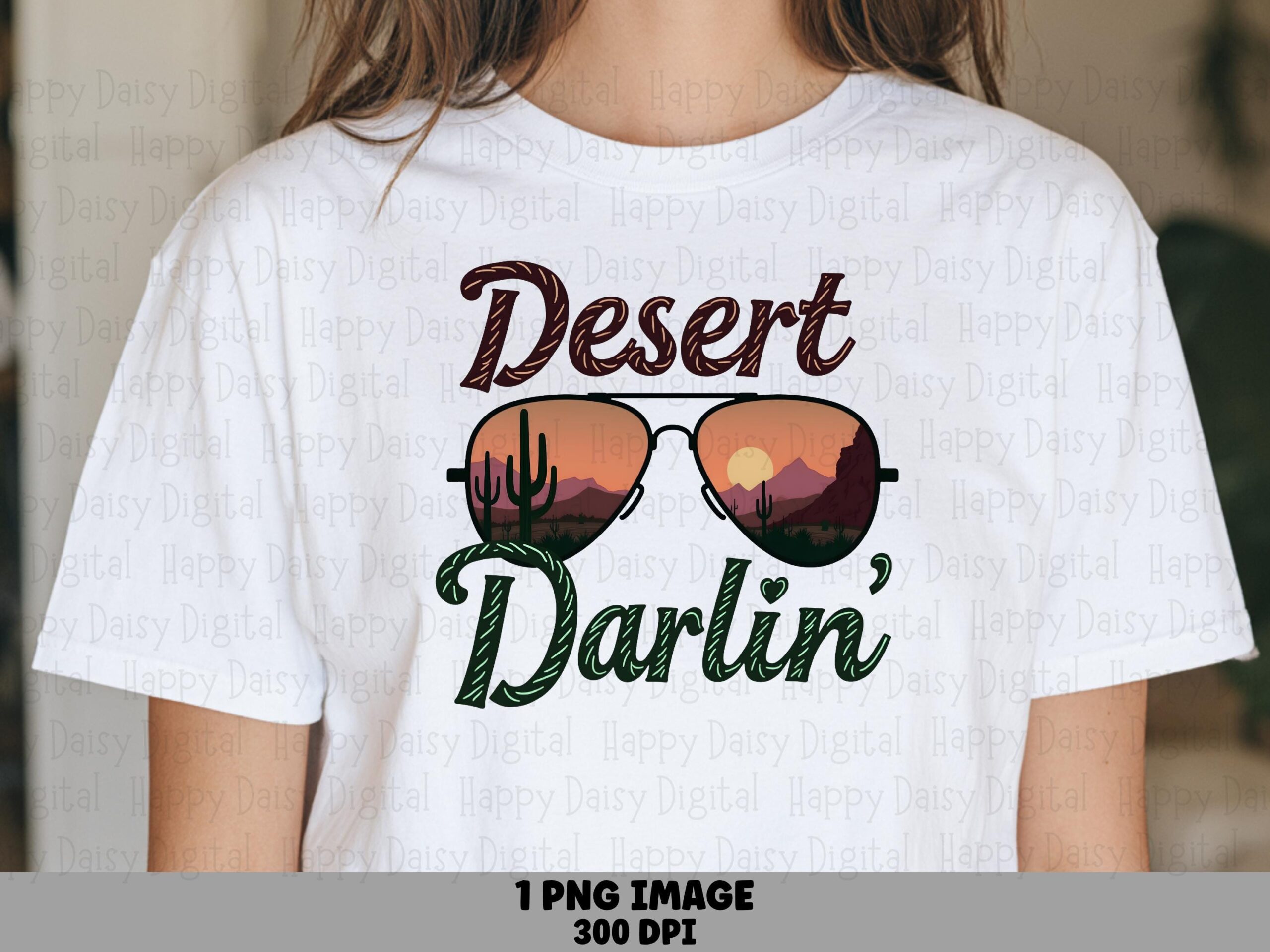 Desert Darlin Sunglasses PNG | Sublimation Commercial Use POD