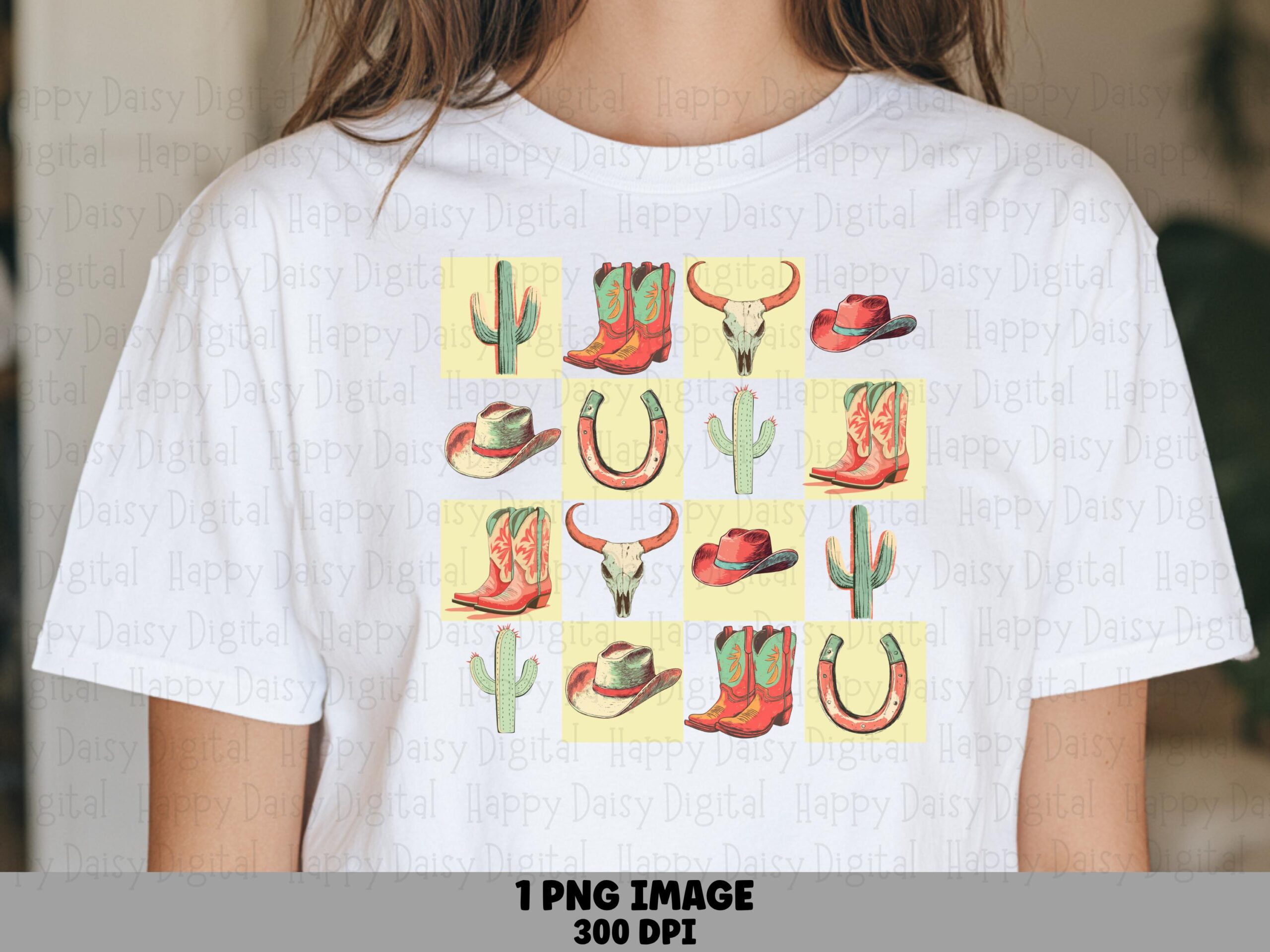 Western Icon Pattern PNG | Sublimation Commercial Use POD