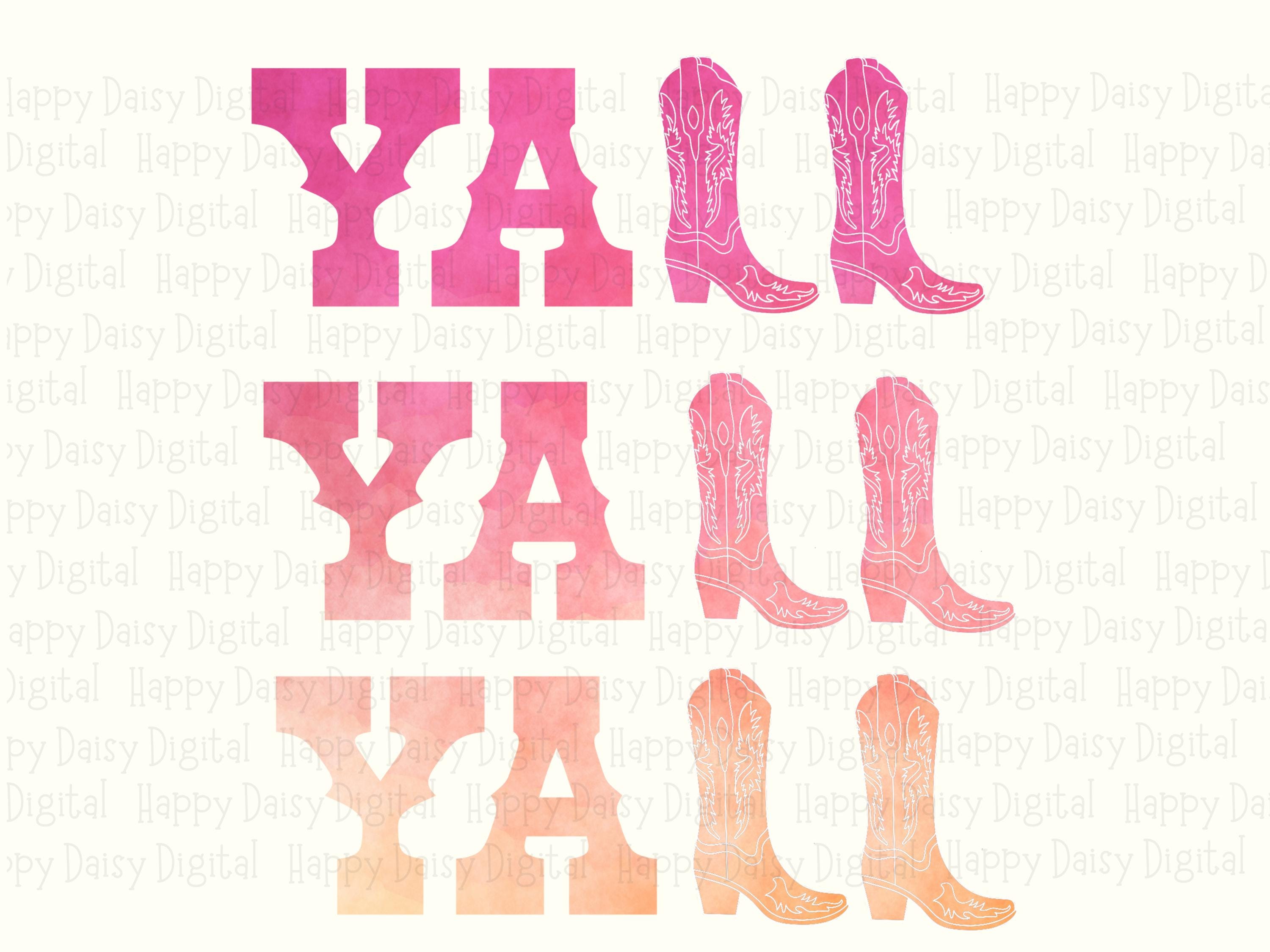 Ya'll Gradient Boots PNG | Sublimation Commercial Use POD - Image 2