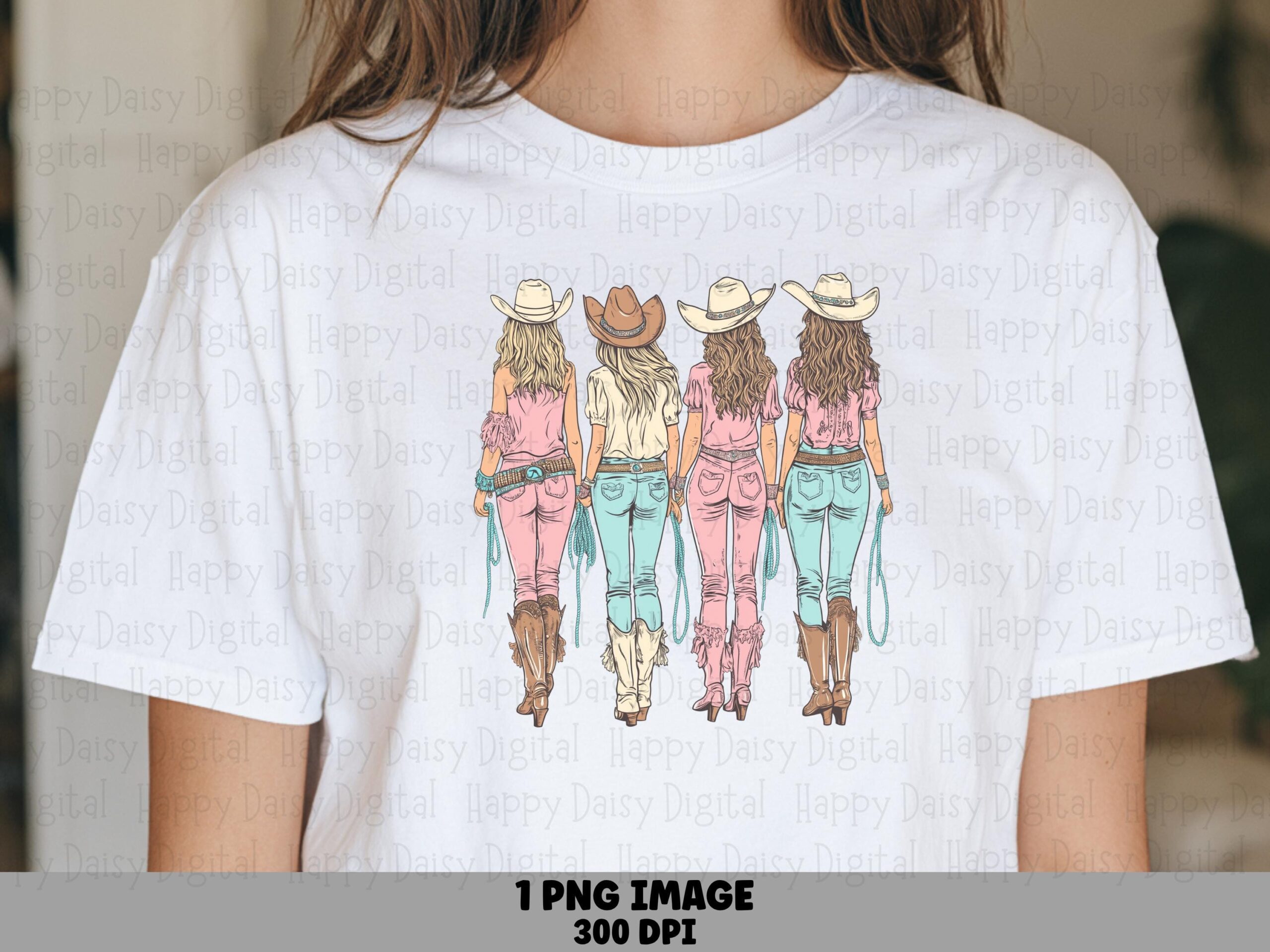 Cowgirl Squad Walk PNG | Sublimation Commercial Use POD