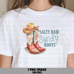 Salty Hair Sandy Boots PNG | Sublimation Commercial Use POD