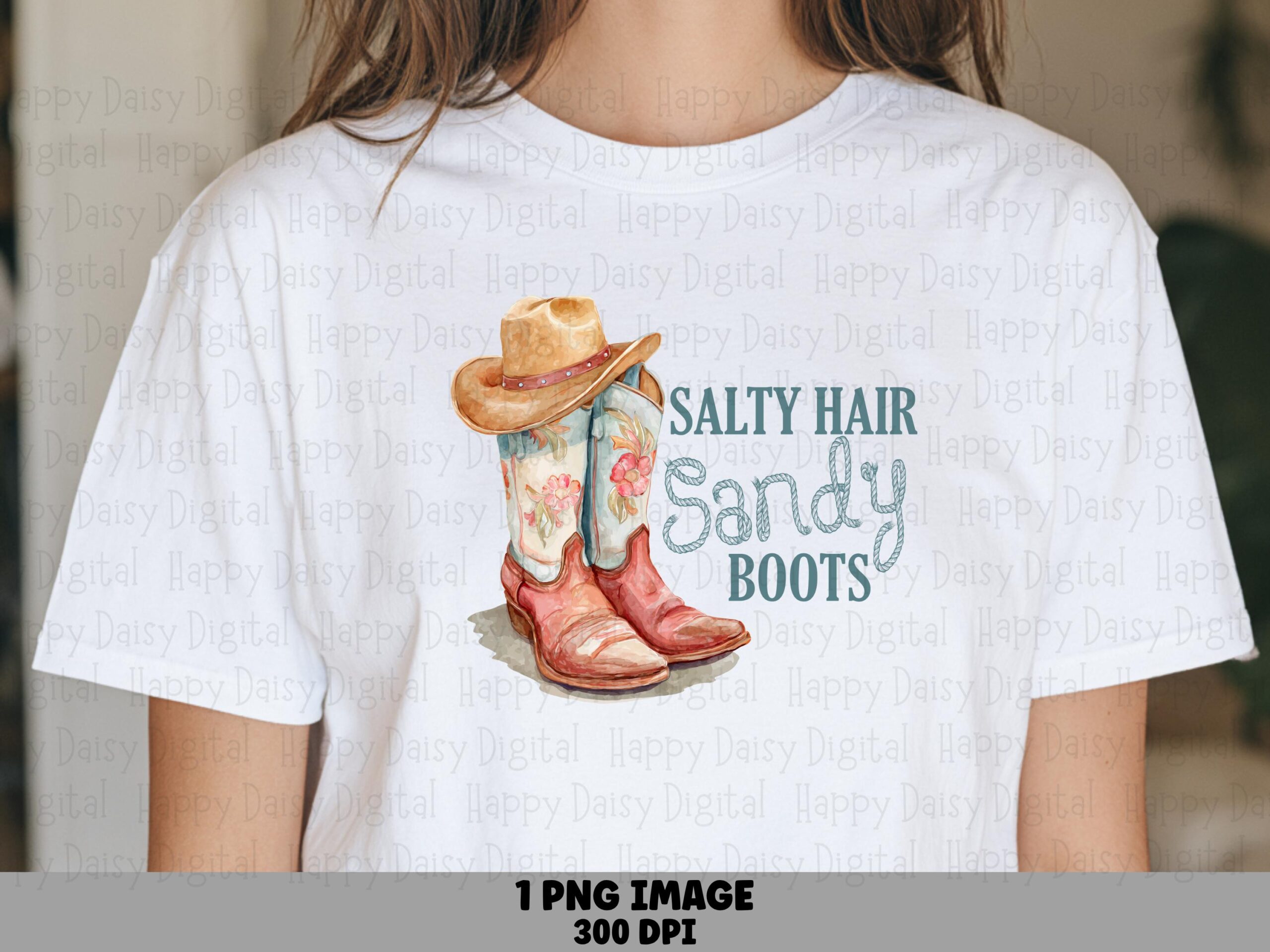 Salty Hair Sandy Boots PNG | Sublimation Commercial Use POD