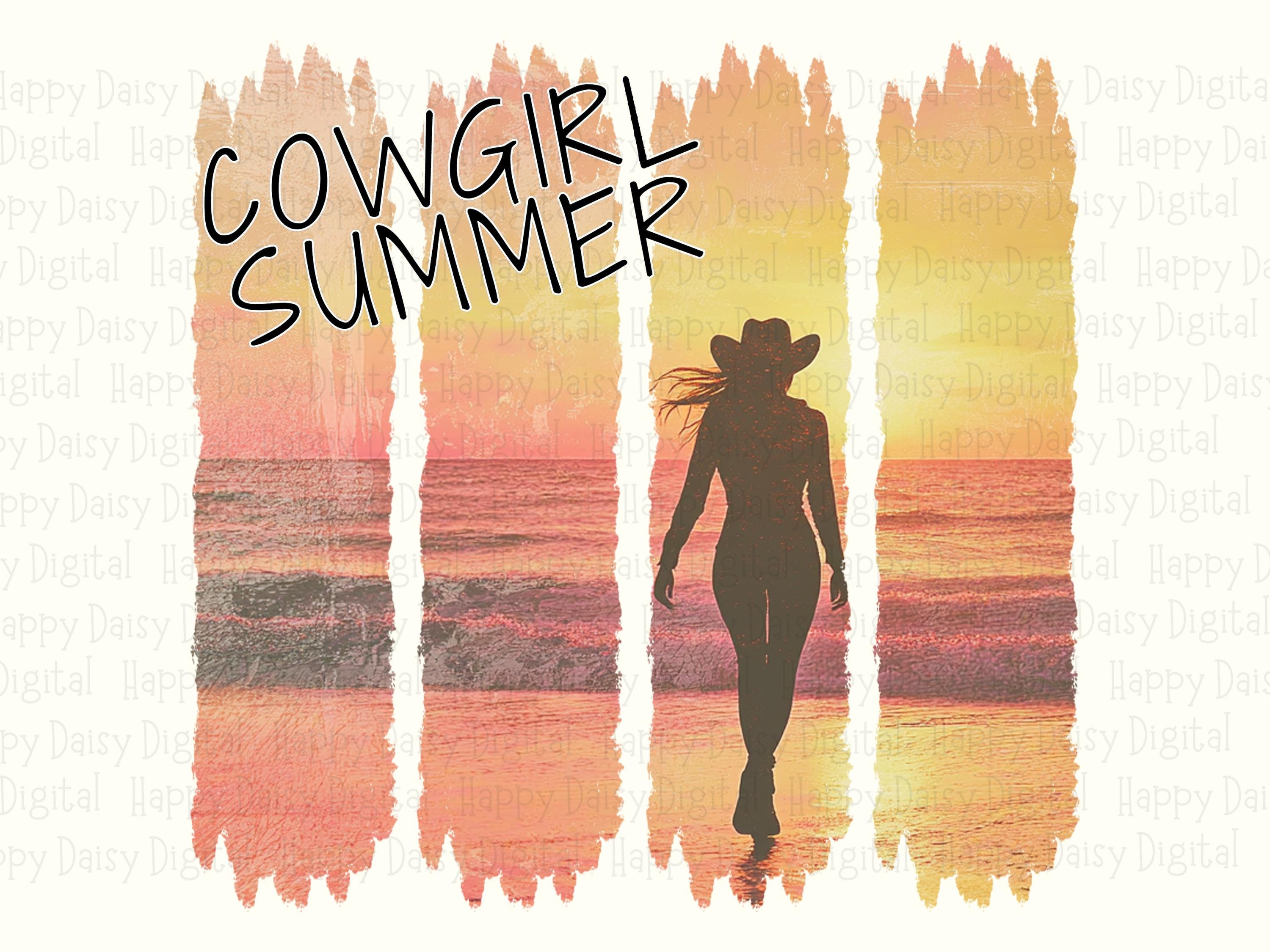 Cowgirl Summer Beach PNG | Sublimation Commercial Use POD - Image 2