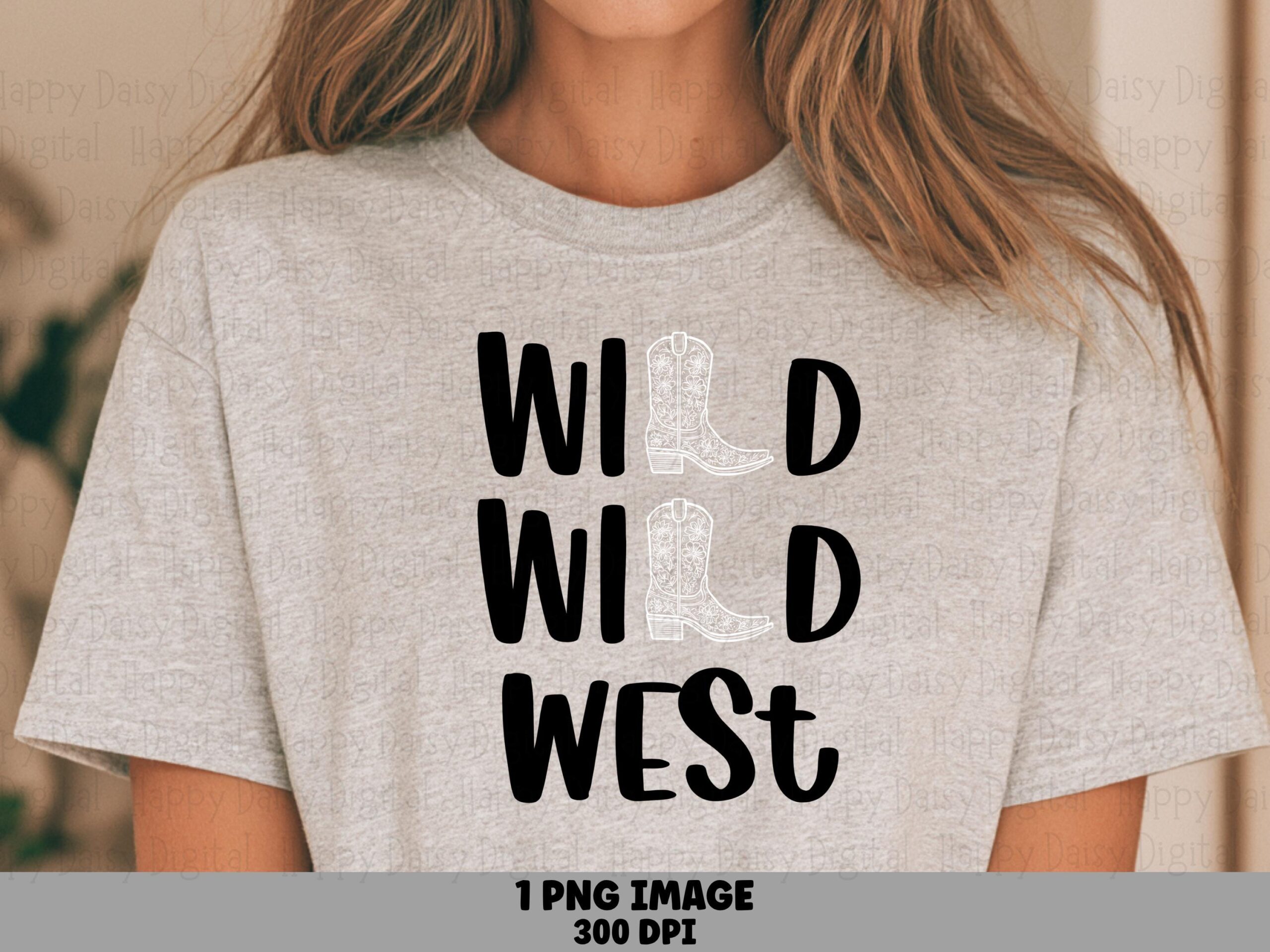 Wild Wild West Boots PNG | Sublimation Commercial Use POD