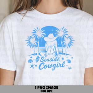 Seaside Cowgirl Palms PNG | Sublimation Commercial Use POD