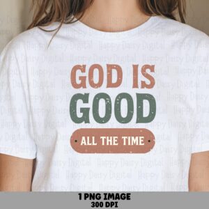 Retro Badge God Is Good PNG | Sublimation Commercial Use POD