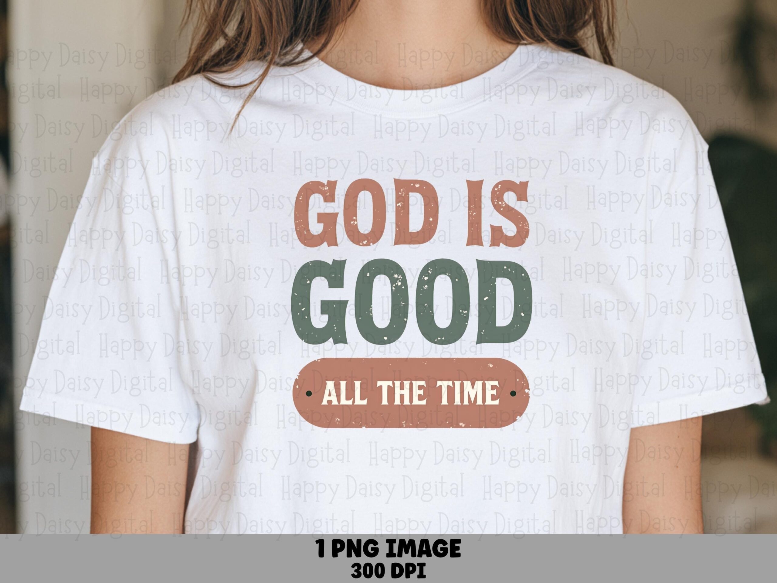 Retro Badge God Is Good PNG | Sublimation Commercial Use POD