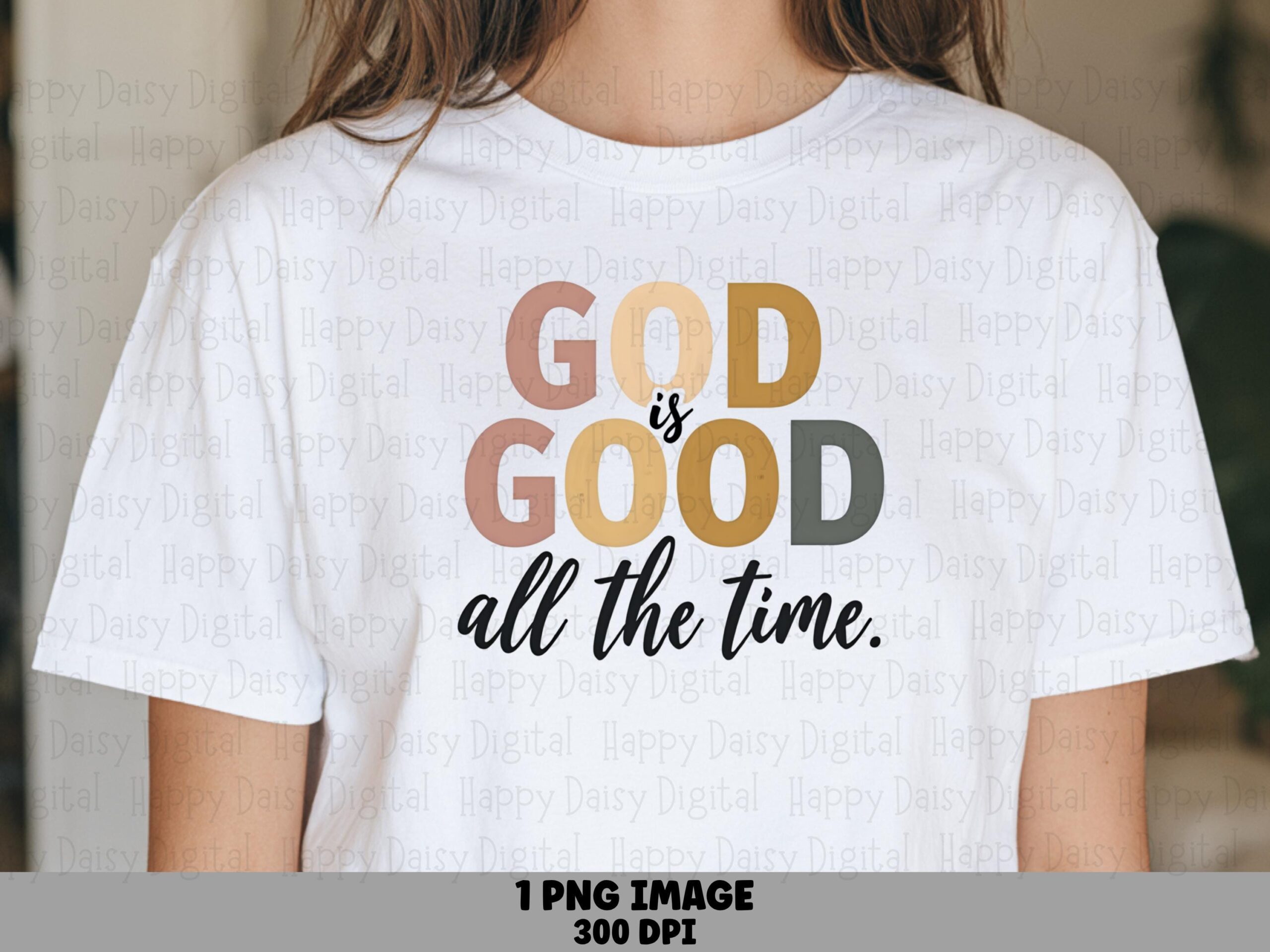 Retro Bubble God Is Good PNG | Sublimation Commercial Use POD