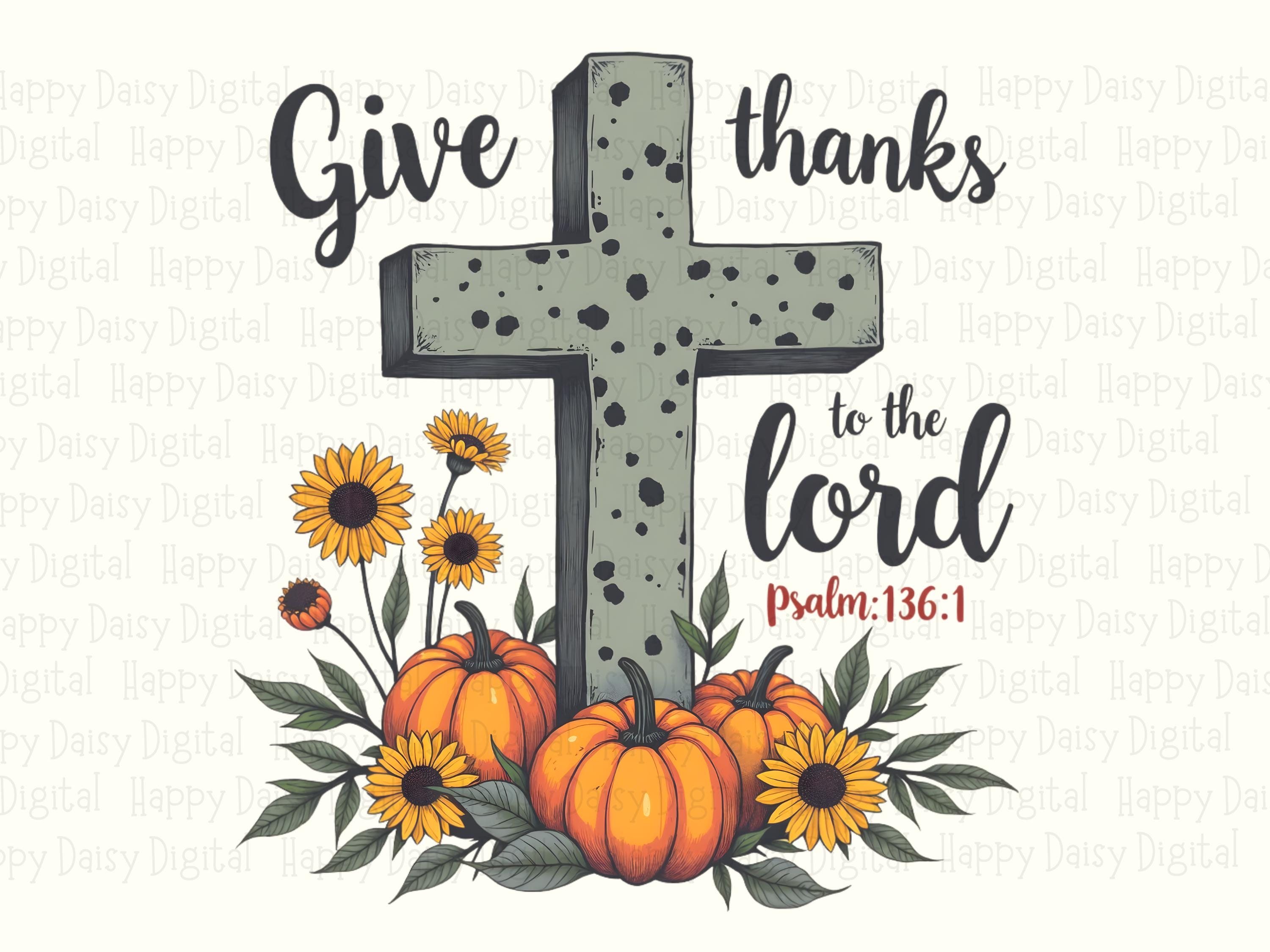 Fall Harvest Give Thanks PNG | Sublimation Commercial Use POD - Image 2