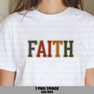 Collegiate Faith Block PNG | Sublimation Commercial Use POD