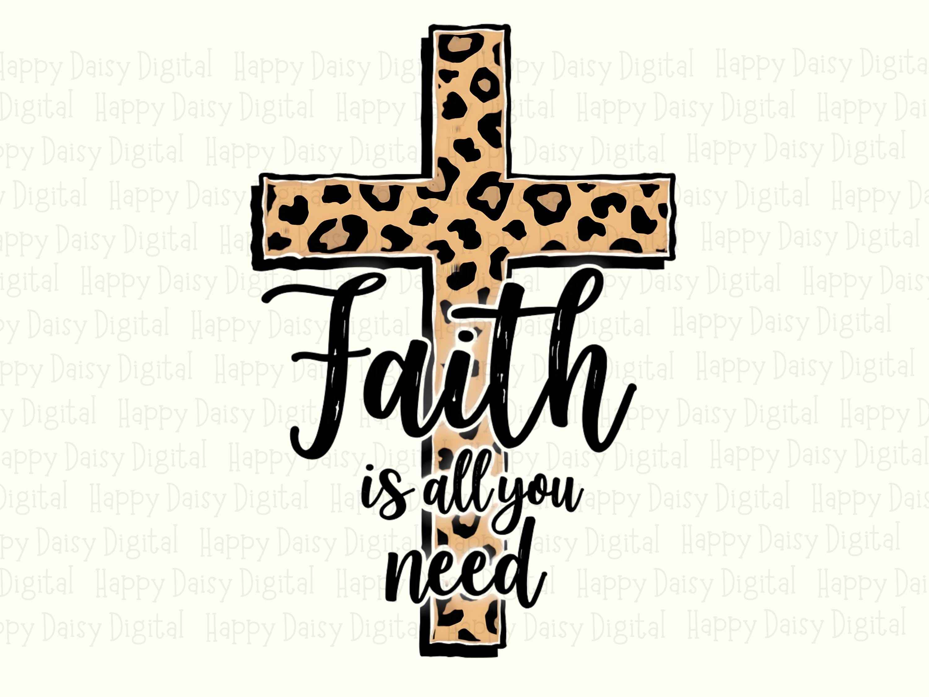 Leopard Cross Faith PNG | Sublimation Commercial Use POD - Image 2