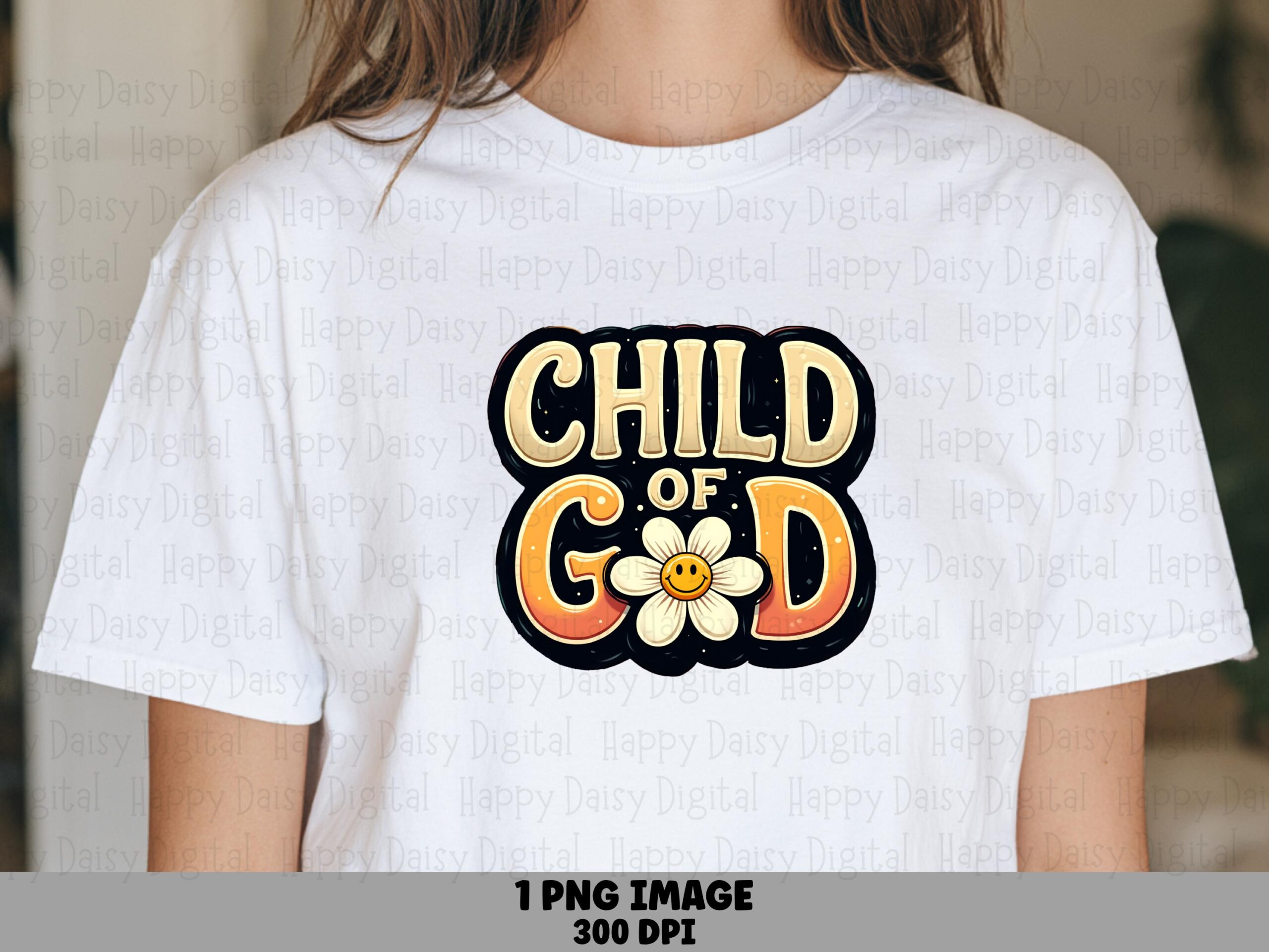 Retro Smiley Child Of God PNG | Sublimation Commercial Use POD