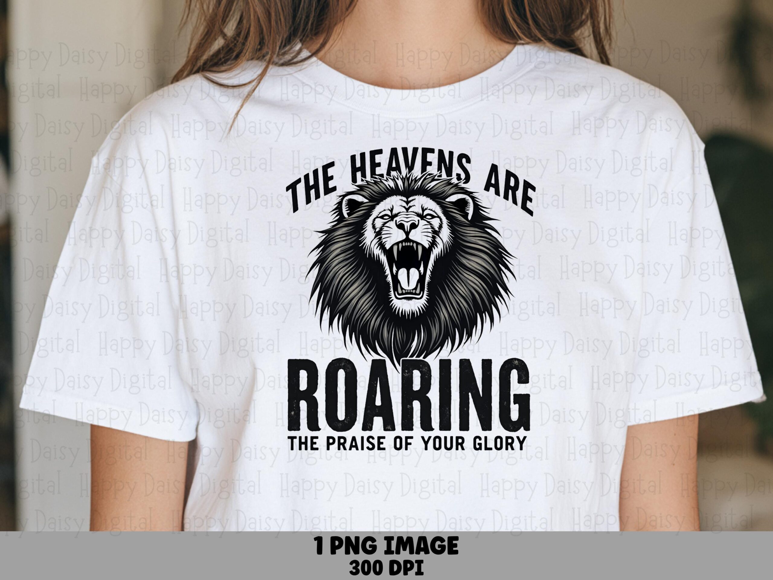 Roaring Lion Glory PNG | Sublimation Commercial Use POD