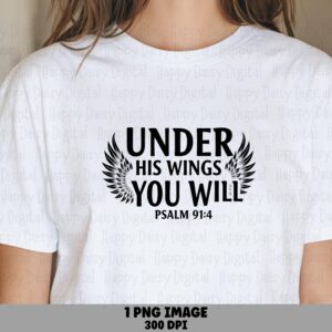 Under His Wings PNG | Sublimation Commercial Use POD
