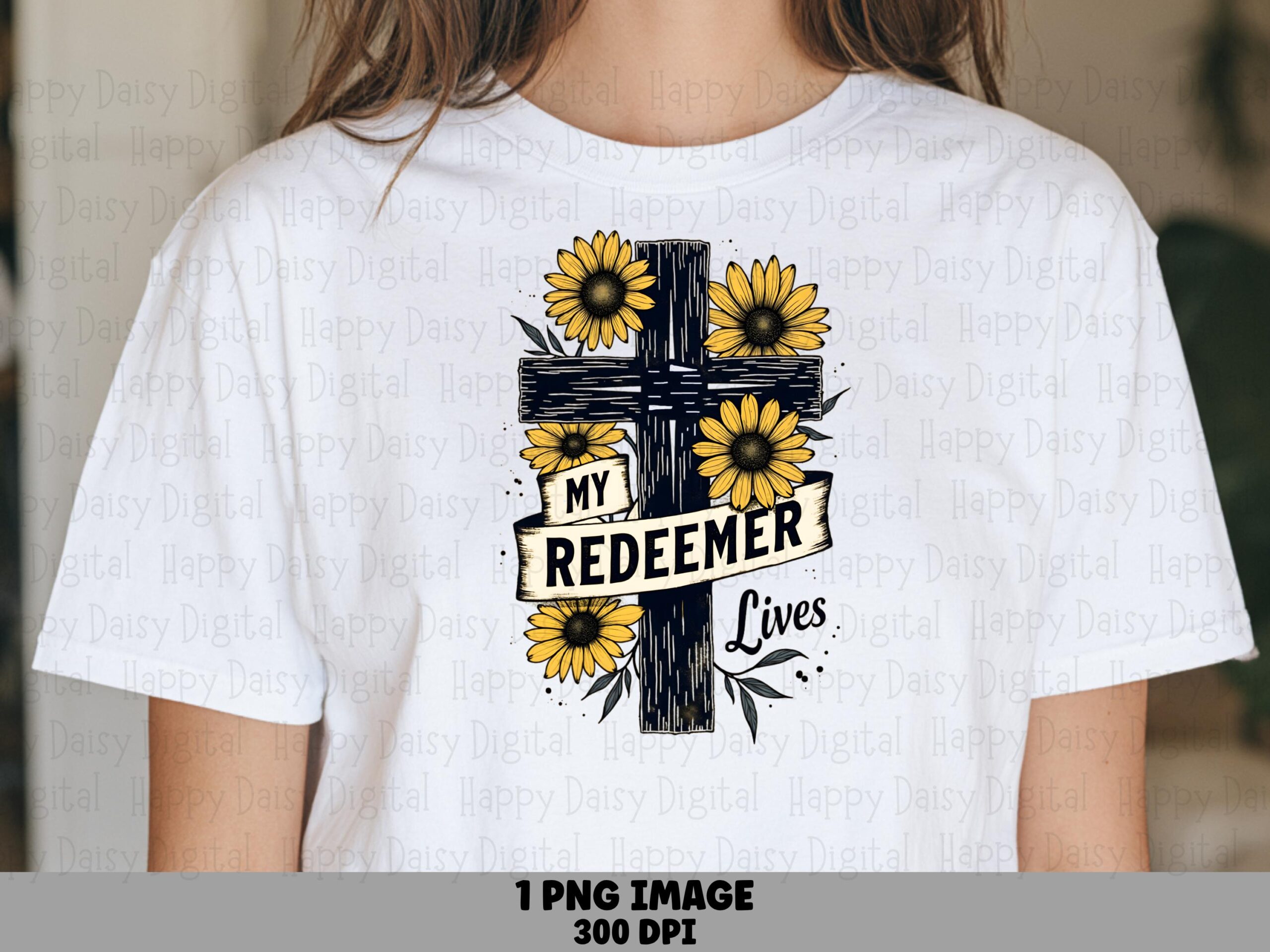 My Redeemer Lives Cross PNG | Sublimation Commercial Use POD