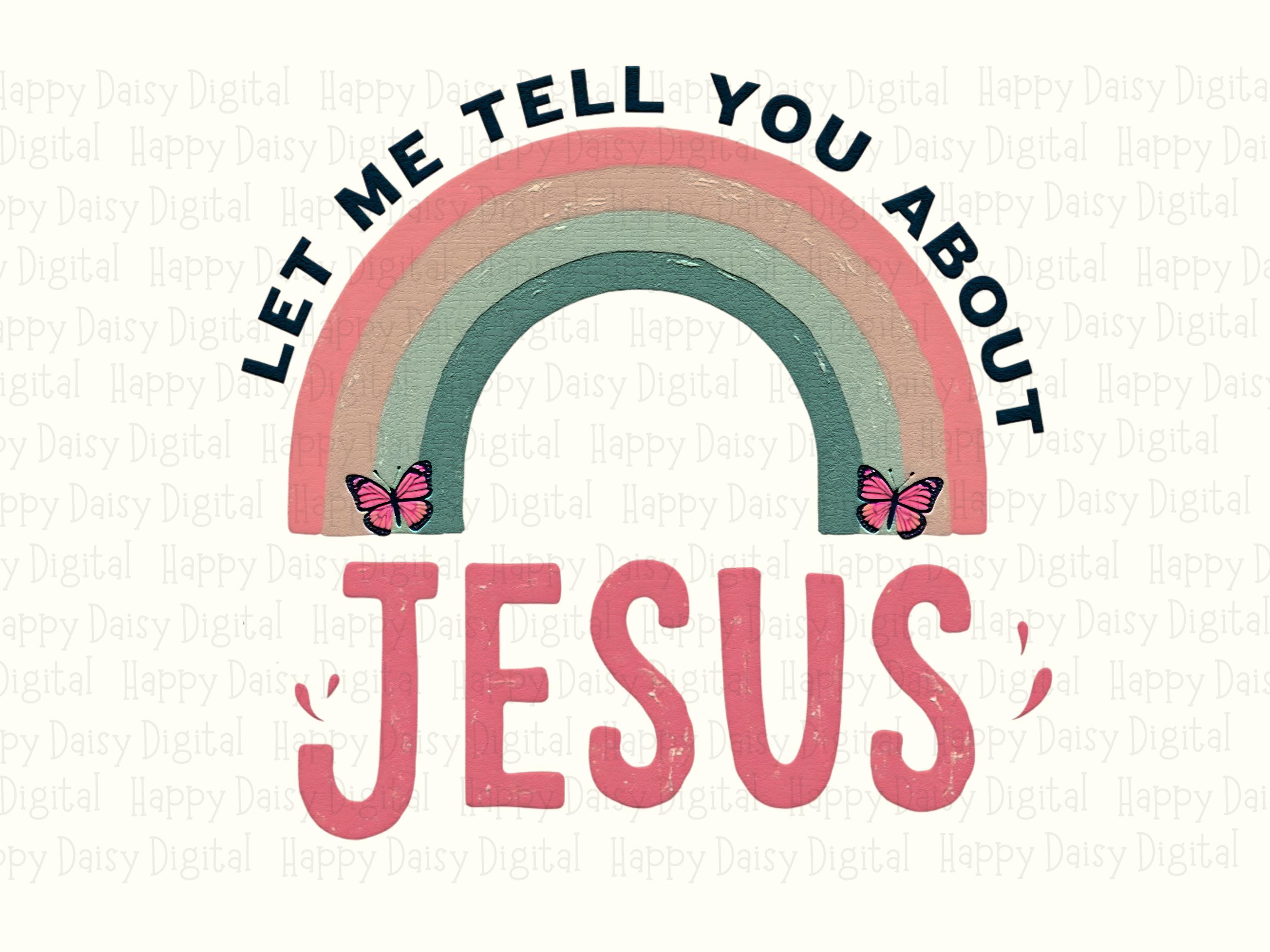 Rainbow Jesus Reveal PNG | Sublimation Commercial Use POD - Image 2