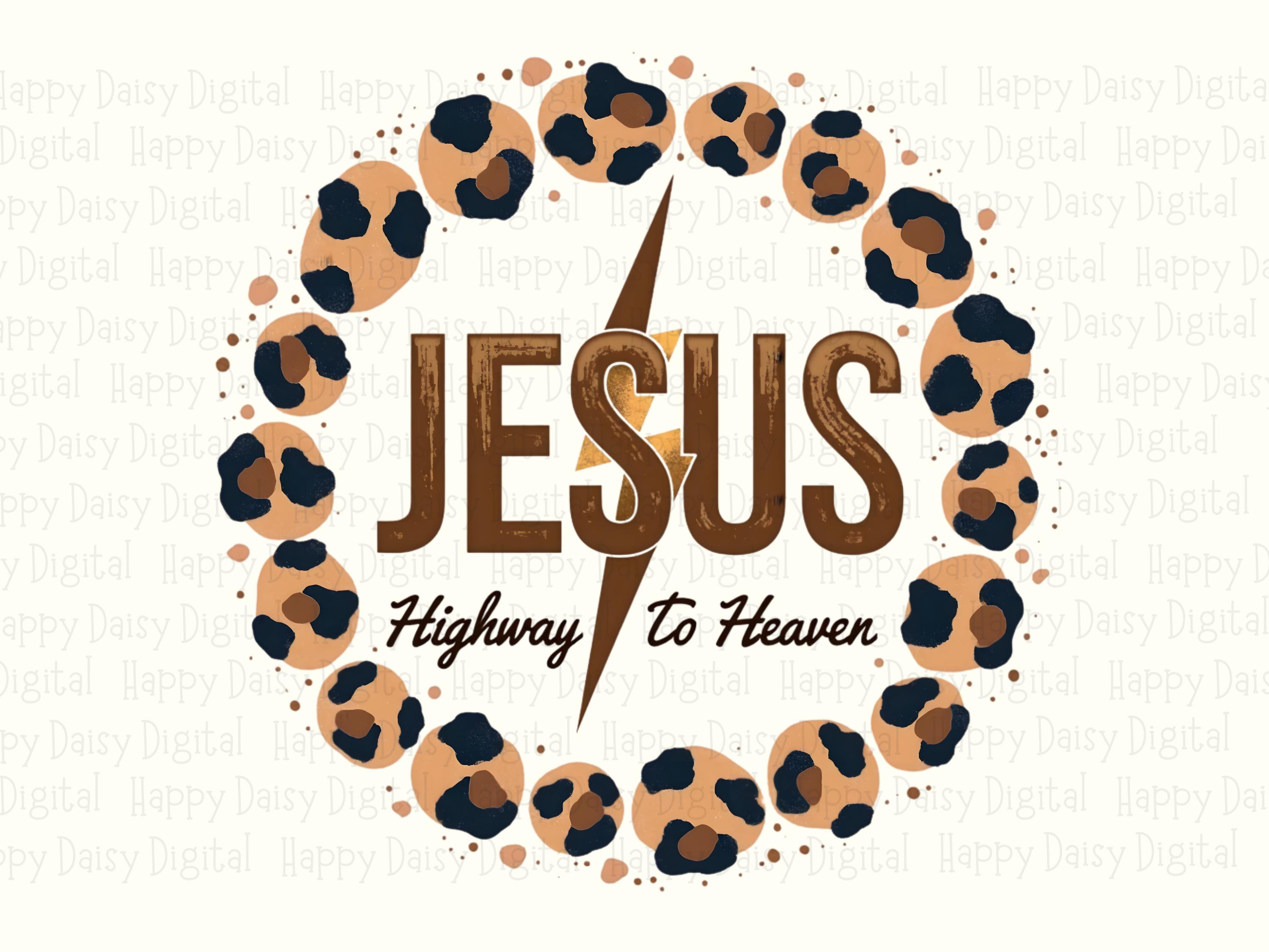 Jesus Highway To Heaven PNG | Sublimation Commercial Use POD - Image 2