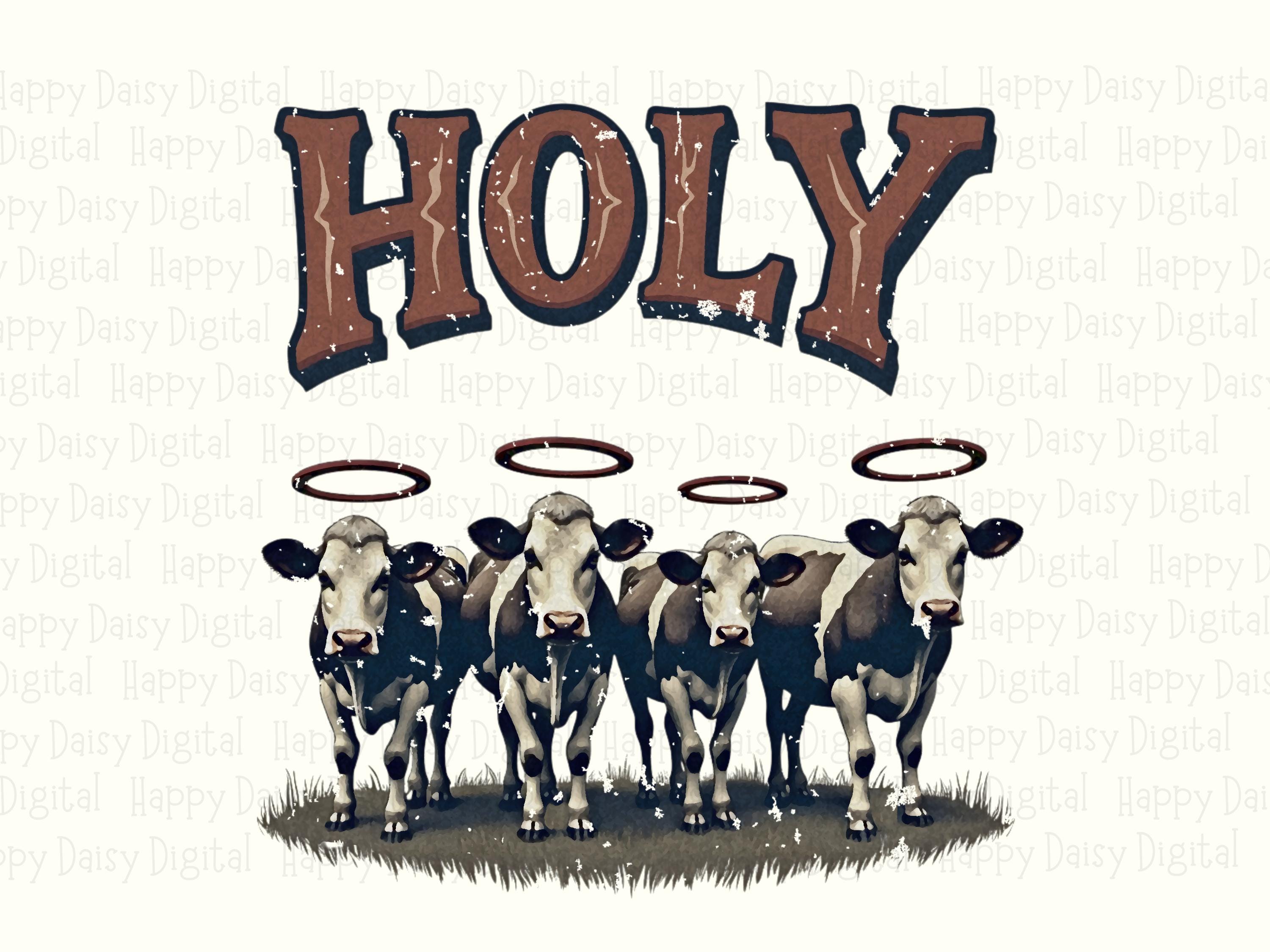 Holy Cow Halos PNG | Sublimation Commercial Use POD - Image 2