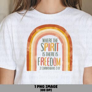 Spirit Freedom Rainbow PNG | Sublimation Commercial Use POD