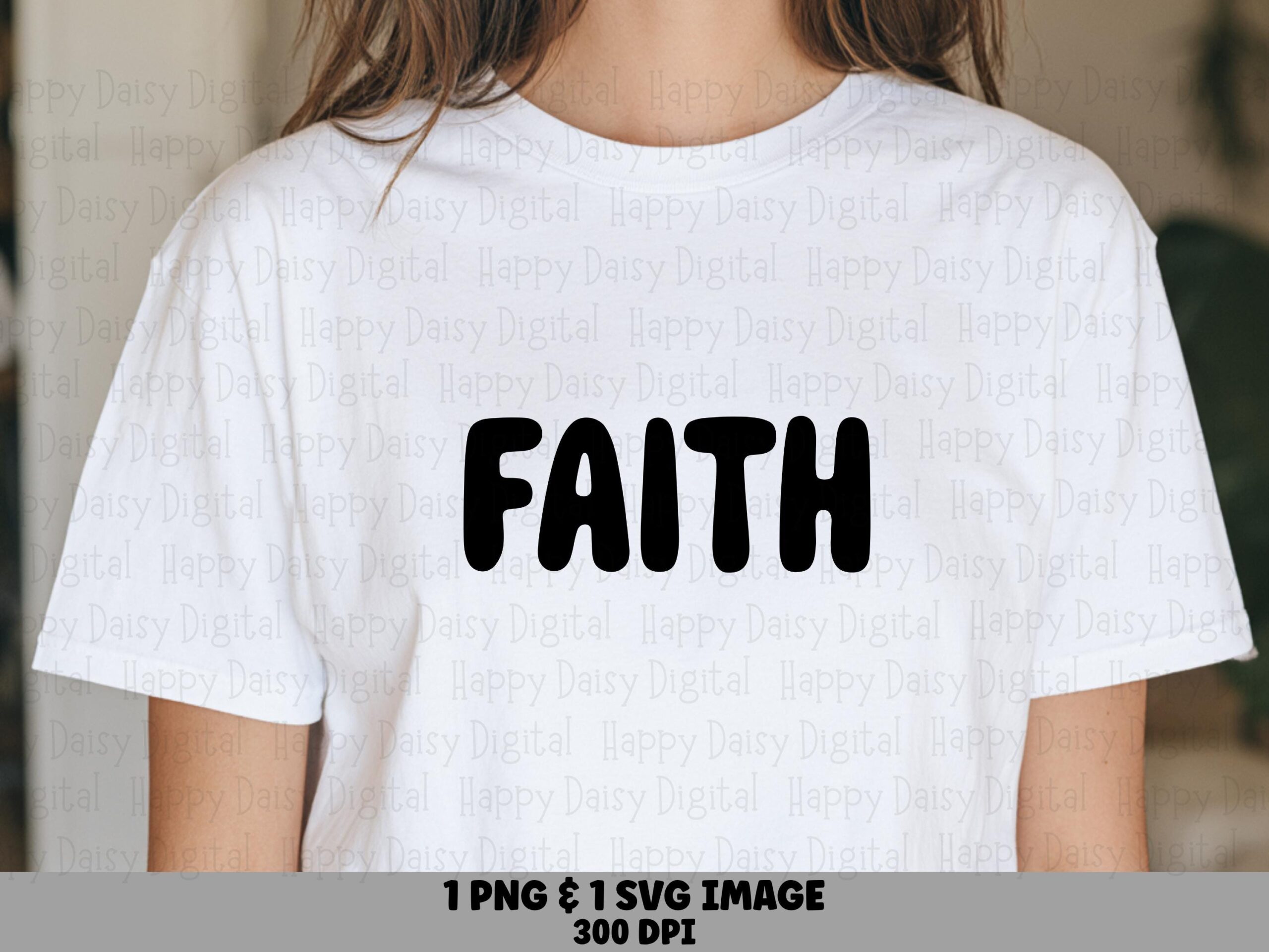 Faith Bubble Letters PNG SVG | Sublimation Commercial Use POD