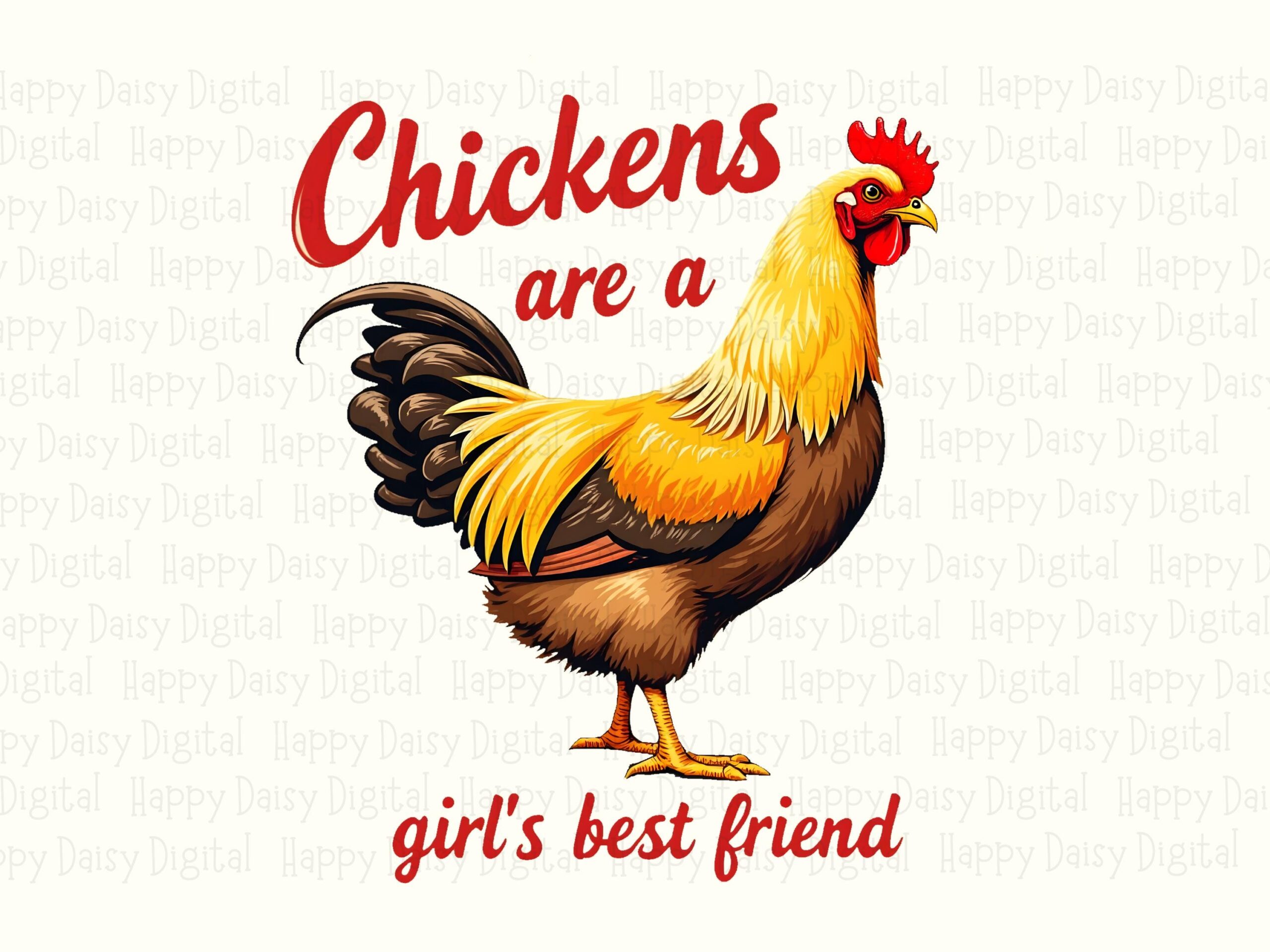 Chicken Png Design, Colorful Rooster Sublimation Art | Digital File, 300 DPI - Commercial Use, POD Friendly - Image 2