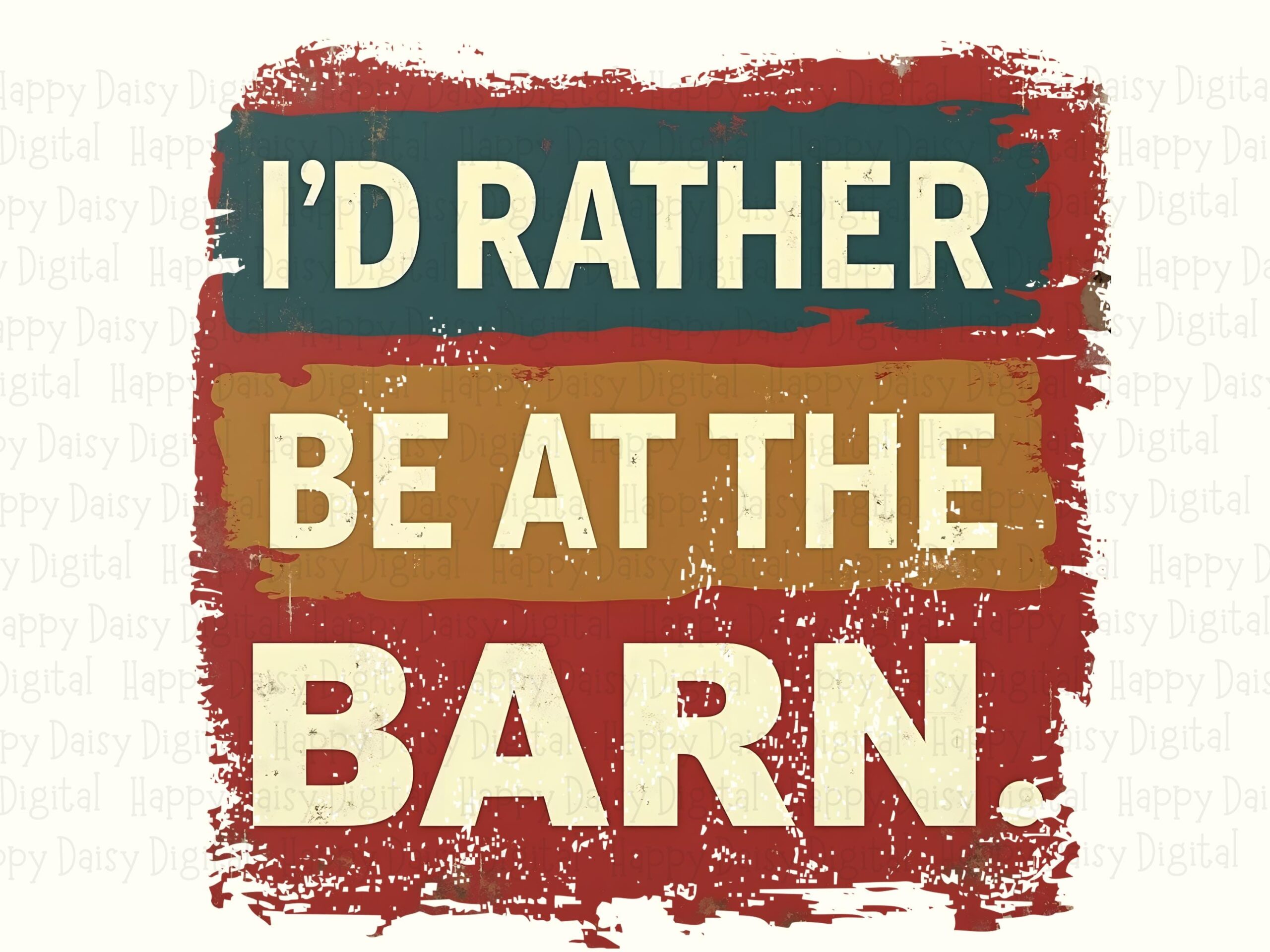 Barn Png Design, Retro Farmhouse Sublimation Artwork | Teal Mustard Rust Palette, Commercial Use - Image 2