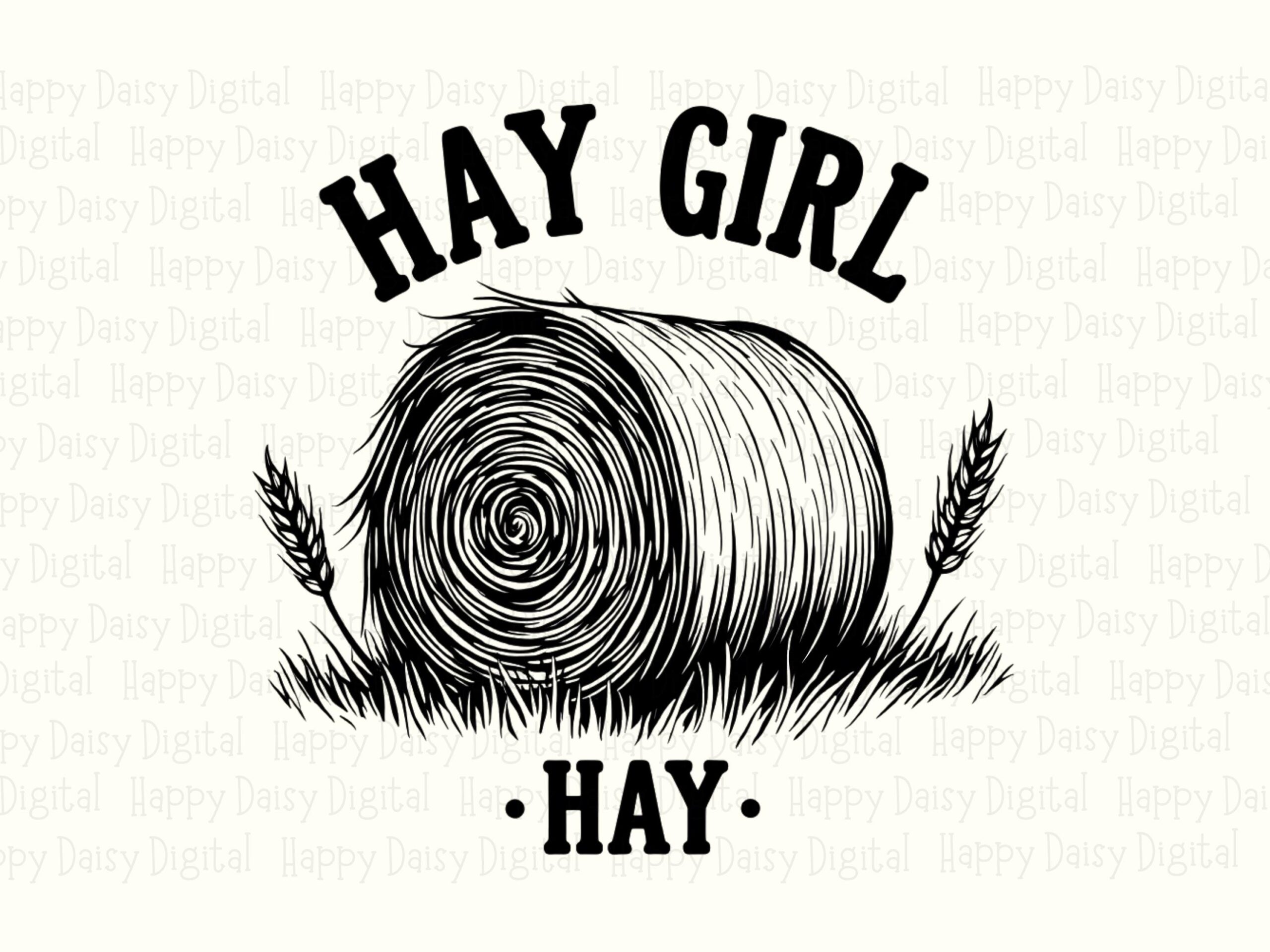 Hay Bale PNG Design, Line Art Farm Graphic - Playful Barnyard Pun, Sublimation Commercial Use, POD Friendly - Image 2