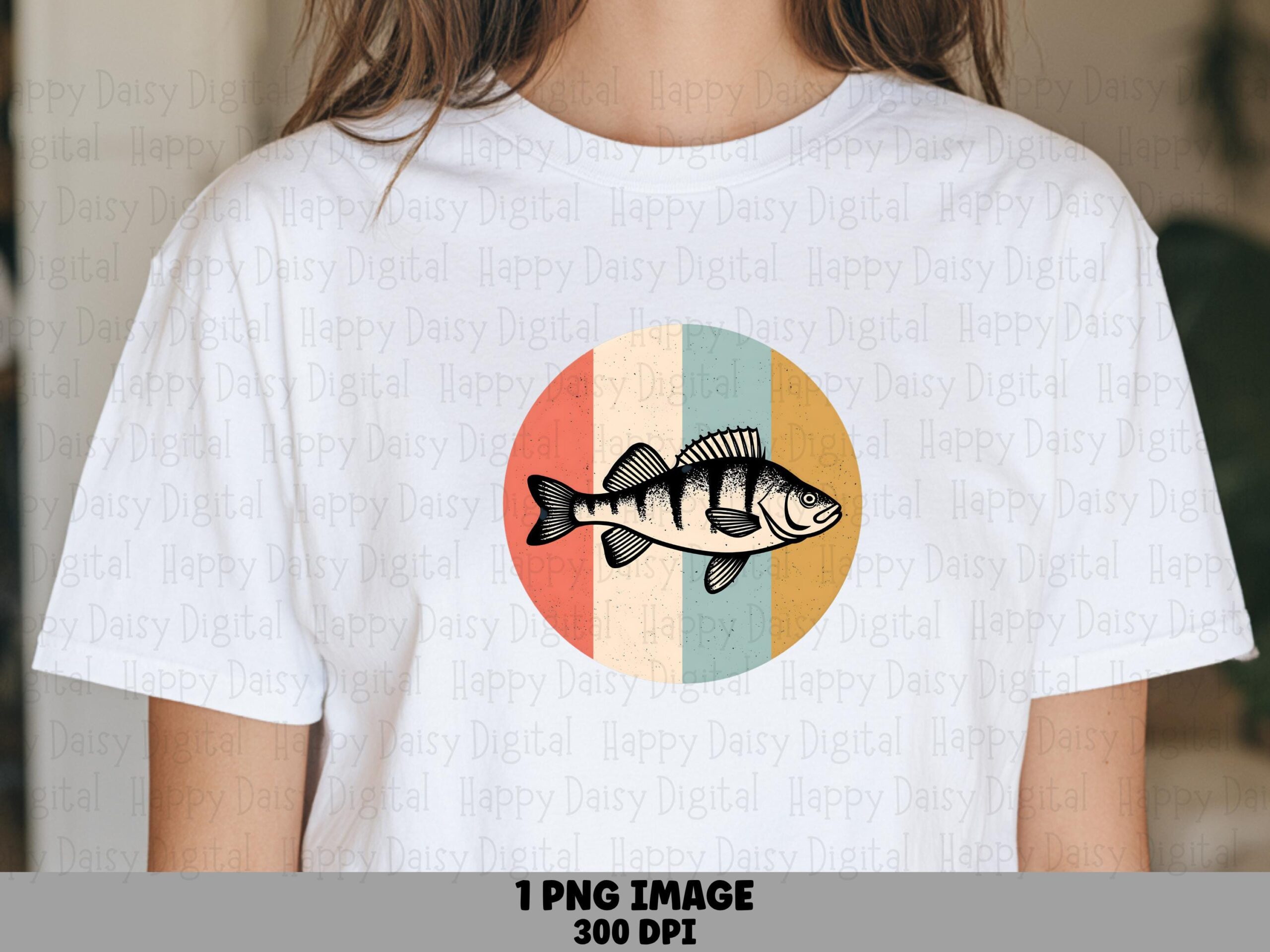 Retro Striped Circle, Vintage Sunset Perch PNG, Sublimation Clipart | Commercial Use License | 300 DPI, Transparent