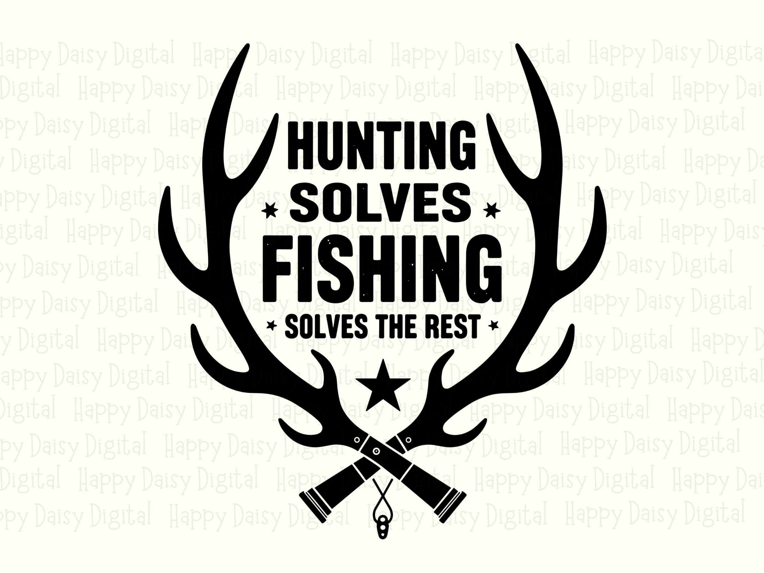 Hunting Png Design, Antlers With Crossed Rifles Clipart - Sublimation File, SVG, Commercial Use, 300 DPI - Image 2