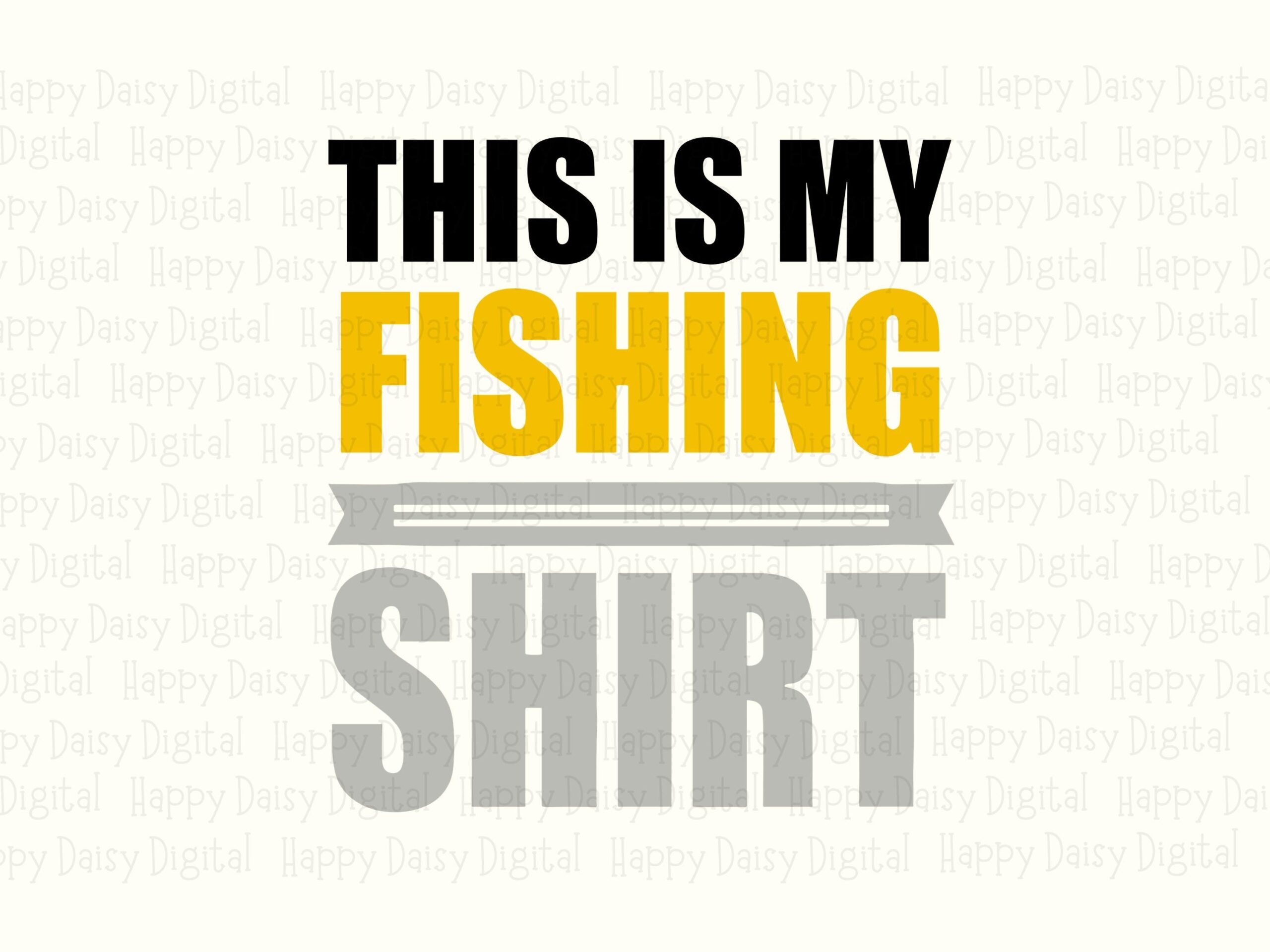 This Is My Fishing, Stacked Bold Lettering PNG SVG | Sublimation Digital Files | Black, Yellow, Gray, 300 DPI - Image 2