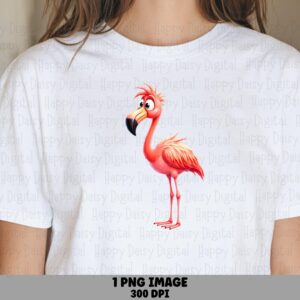 Wild Feather Flamingo PNG | Sublimation Commercial Use POD