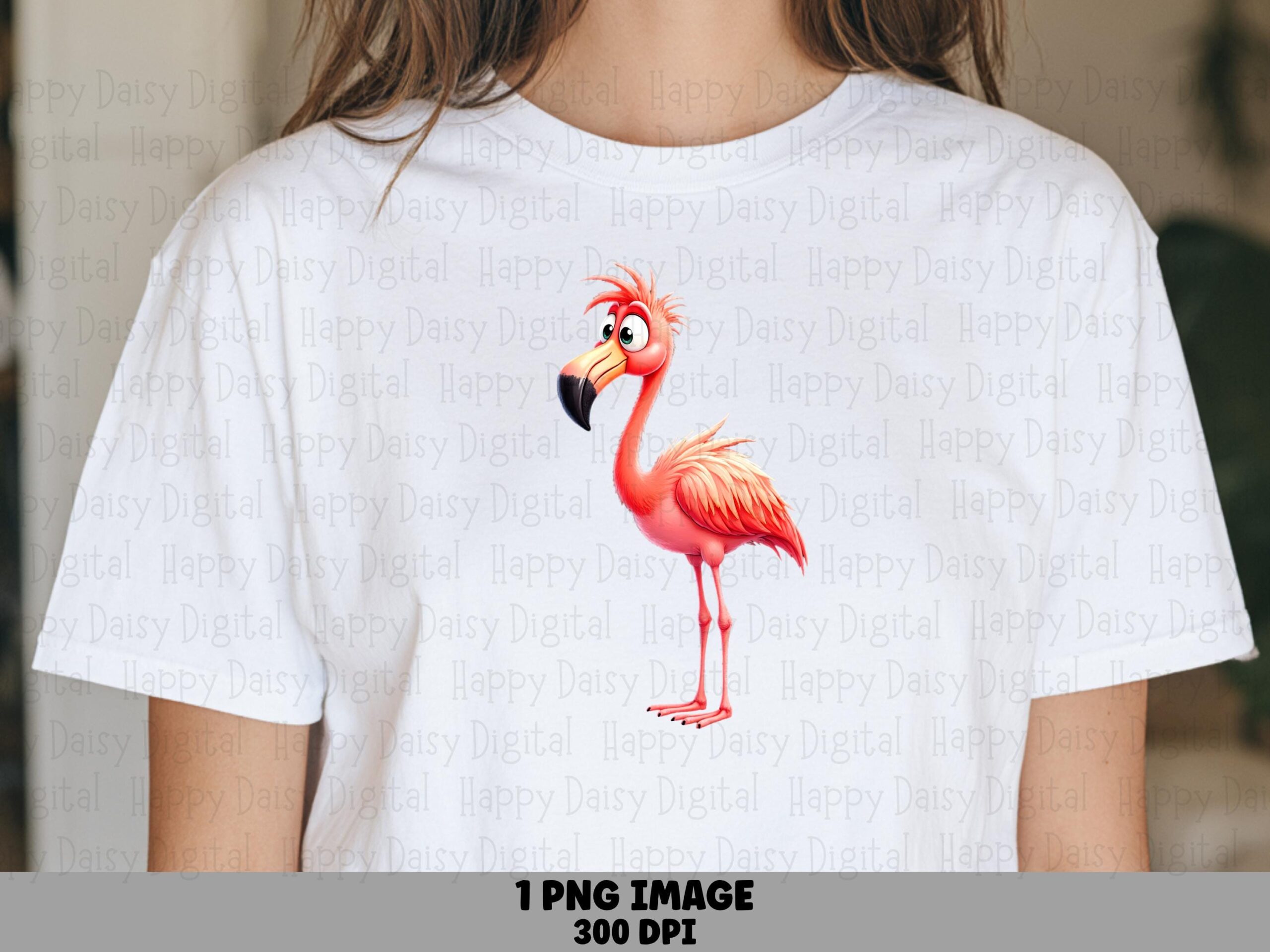 Wild Feather Flamingo PNG | Sublimation Commercial Use POD
