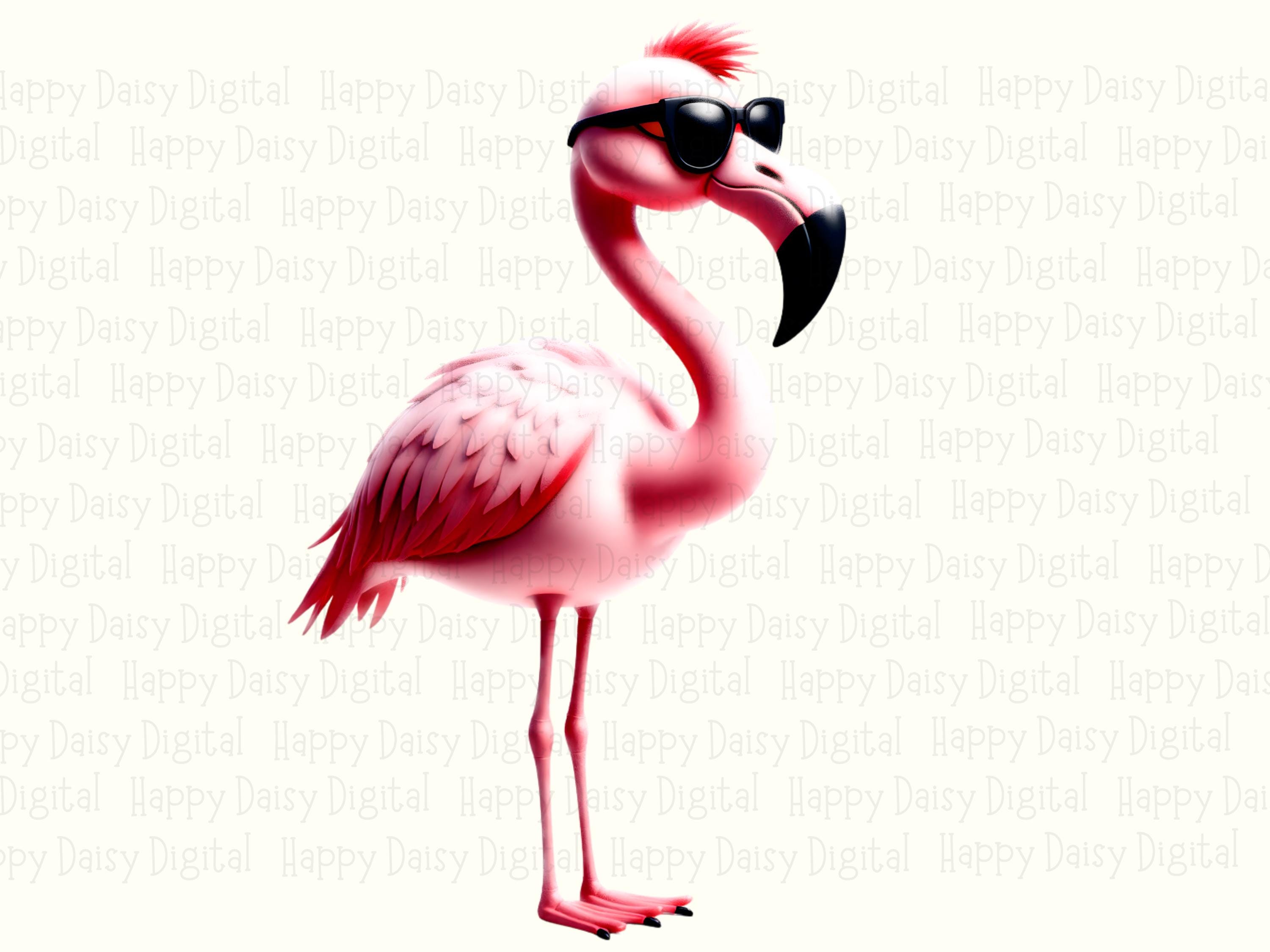 Cool Sunglasses Flamingo PNG | Sublimation Commercial Use POD - Image 2