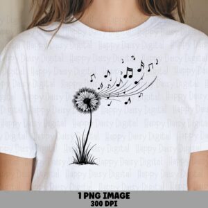 Dandelion Melody PNG | Sublimation Commercial Use POD