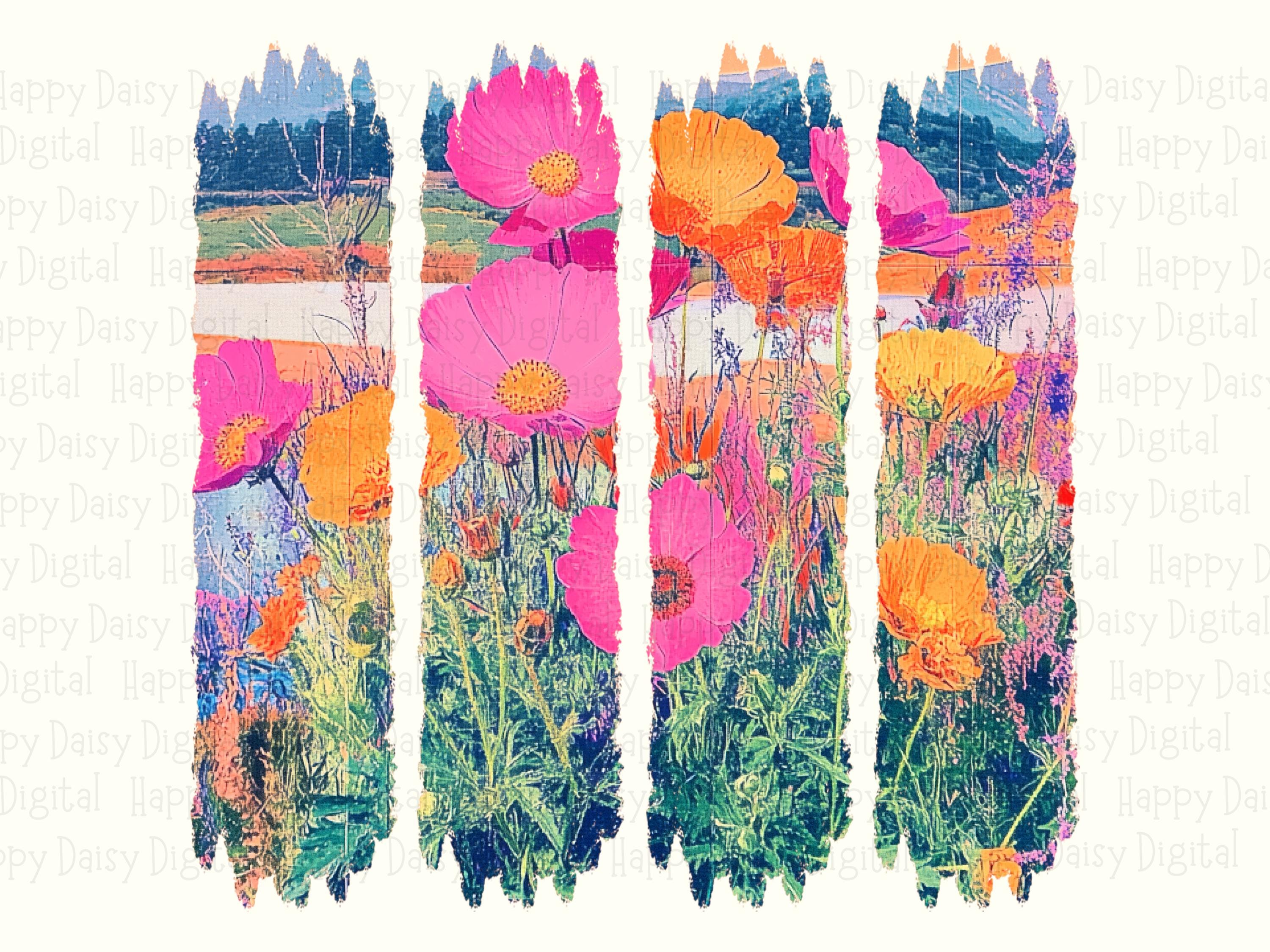 Wildflower Meadow Bands PNG | Sublimation Commercial Use POD - Image 2