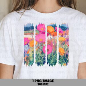 Wildflower Meadow Bands PNG | Sublimation Commercial Use POD
