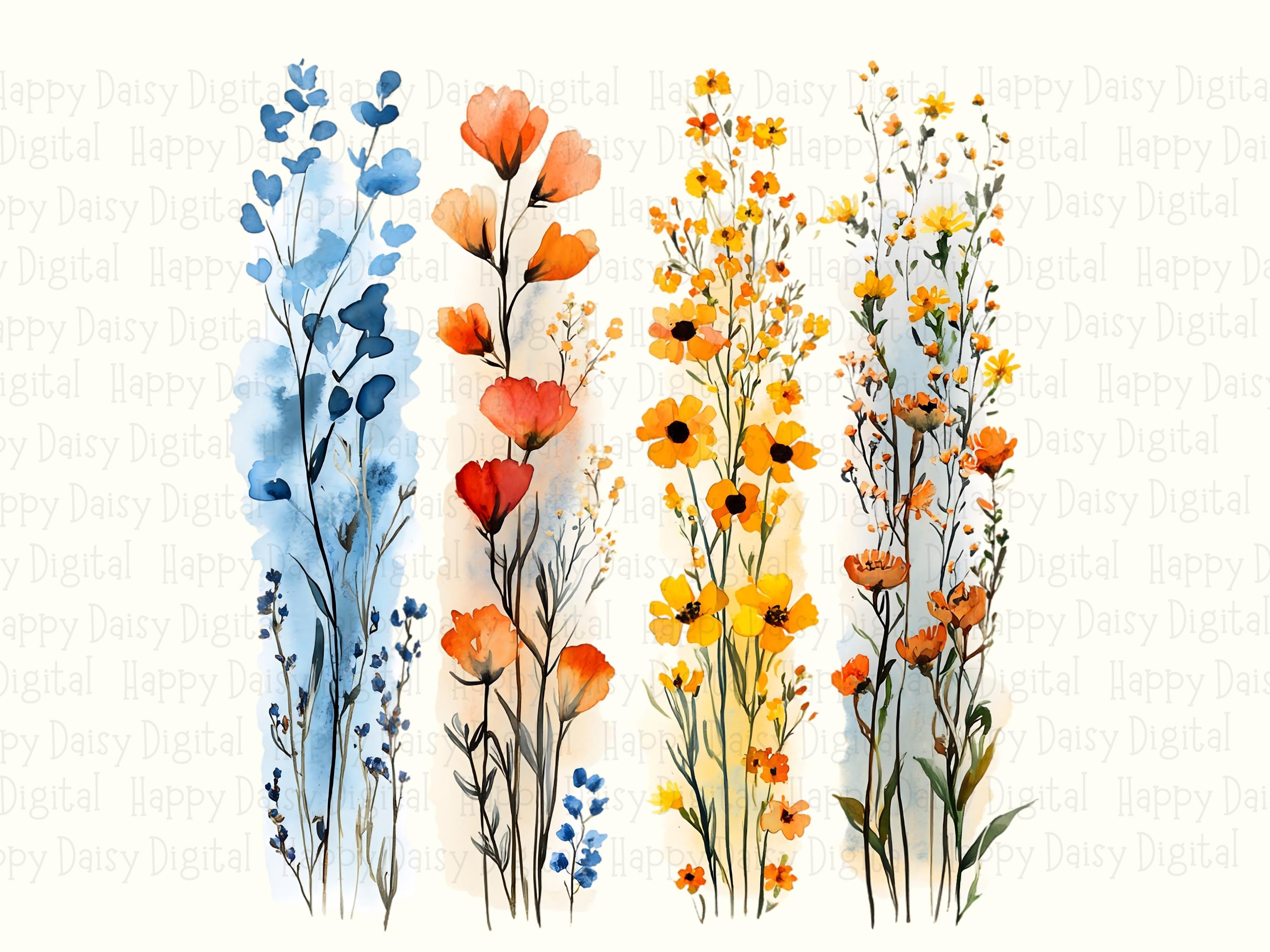 Wildflower Stripe Garden PNG | Sublimation Commercial Use POD - Image 2