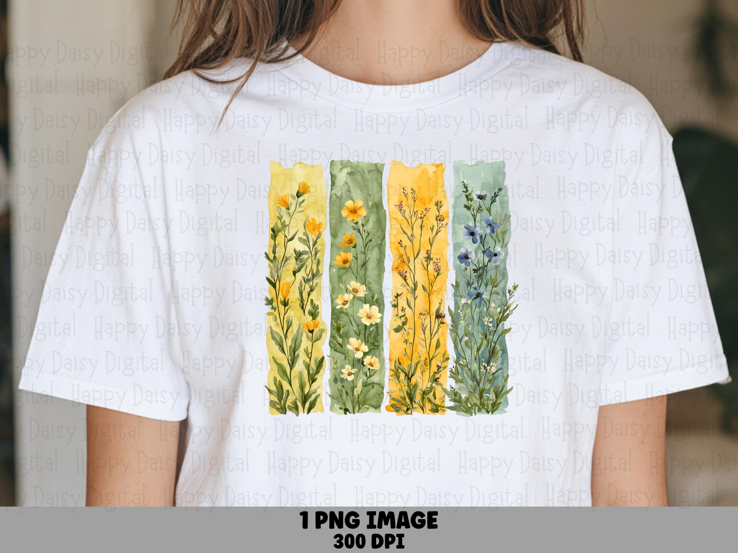 Golden Meadow Stripes PNG | Sublimation Commercial Use POD