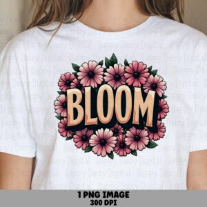 Bloom Wreath Badge PNG | Sublimation Commercial Use POD
