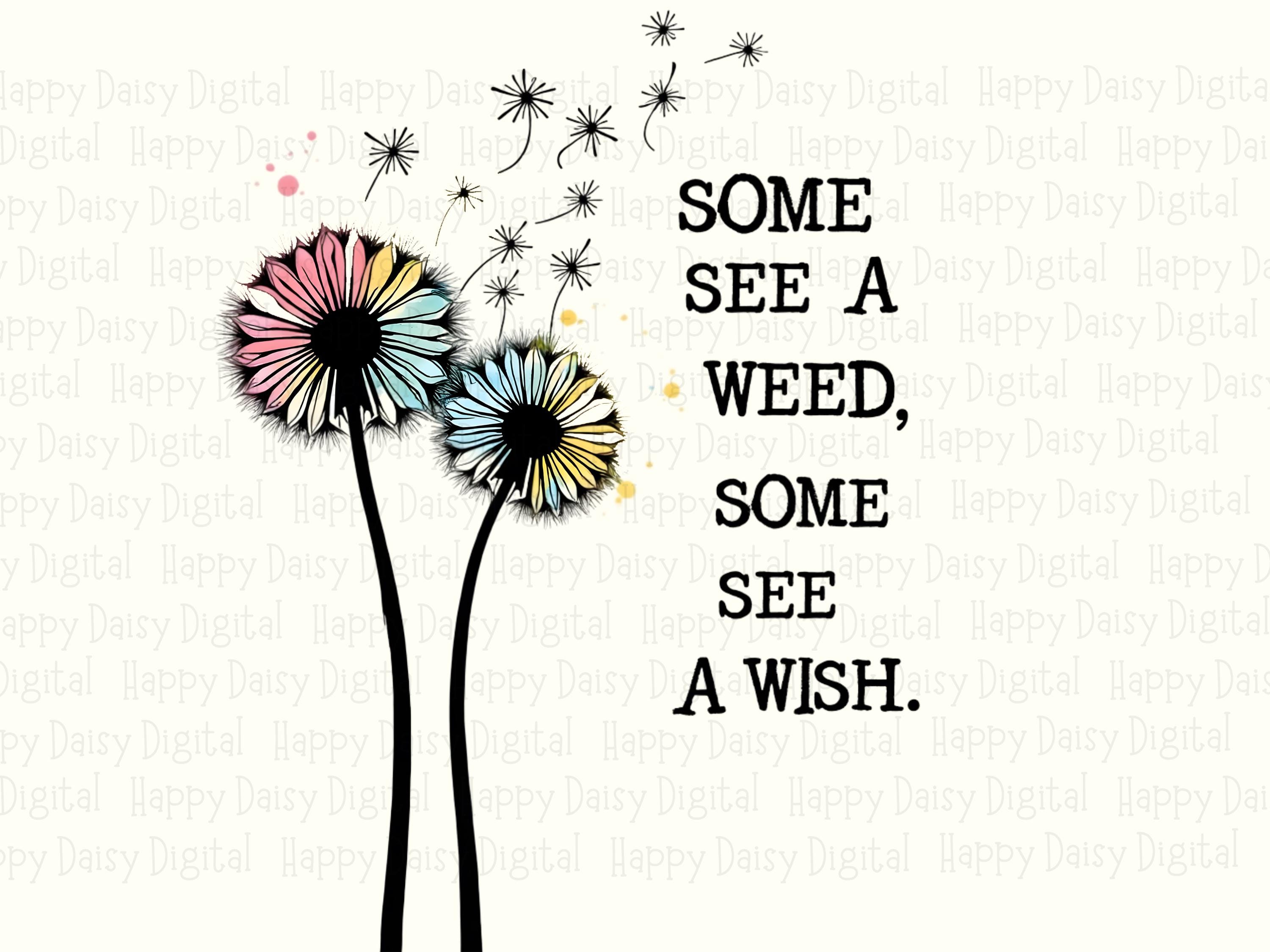 Weed or Wish Dandelion PNG | Sublimation Commercial Use POD - Image 2