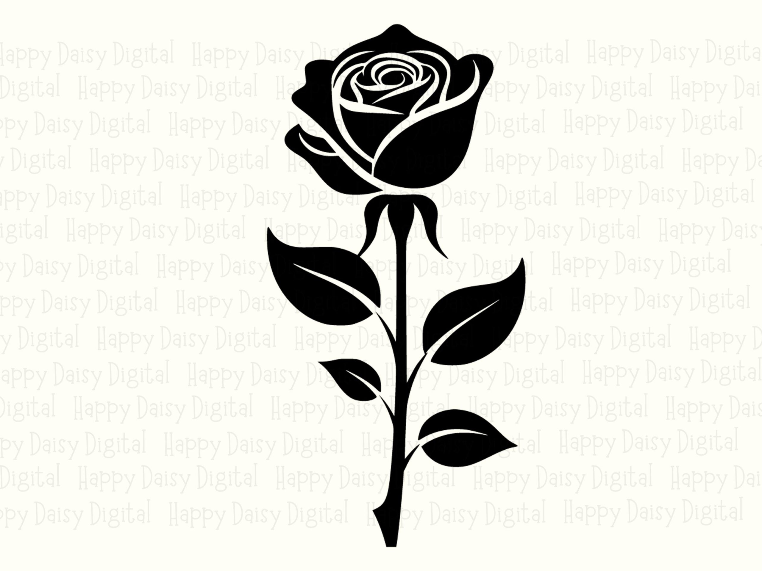 Long Stem Rose PNG SVG | Sublimation Commercial Use POD - Image 2