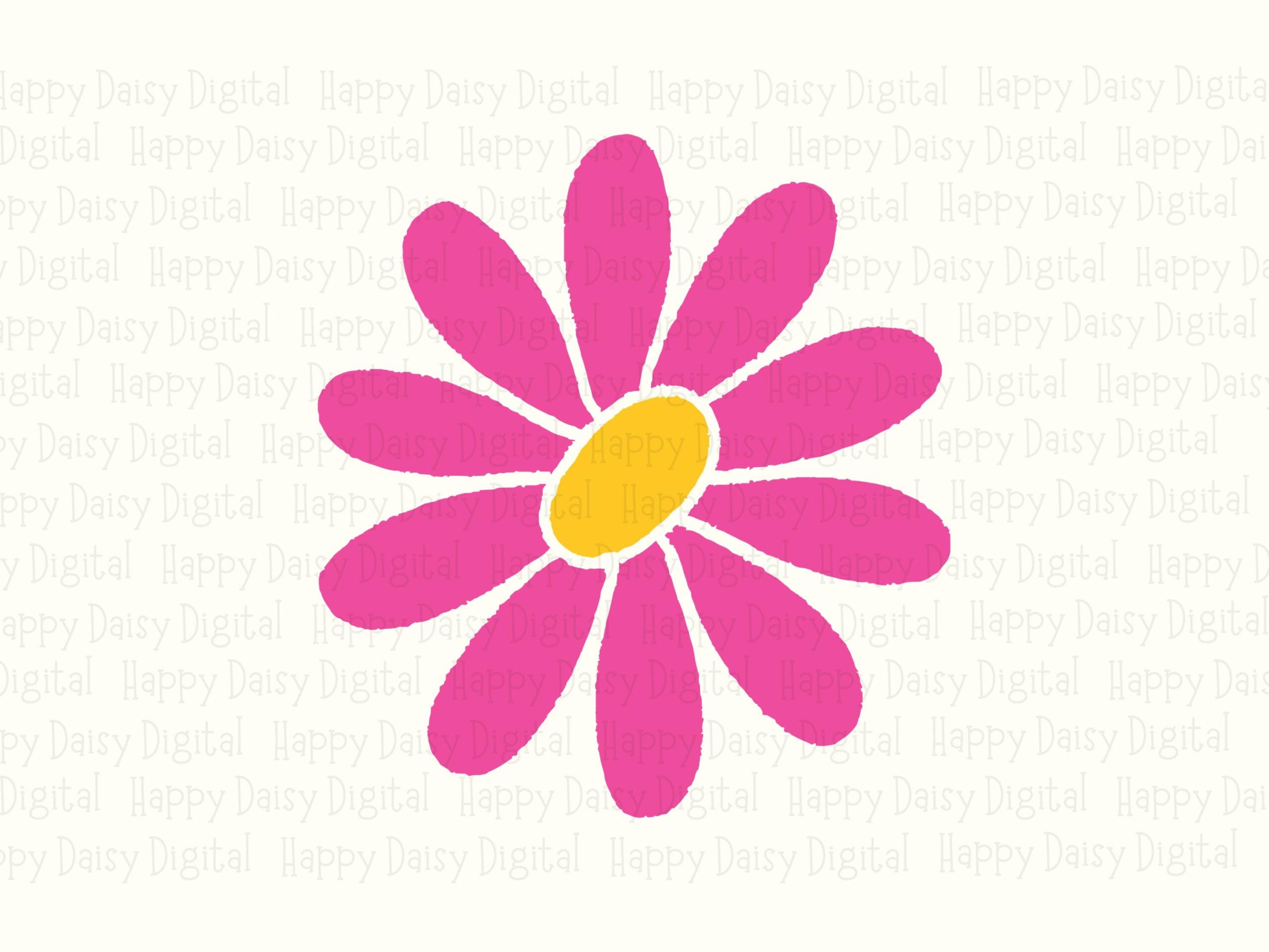 Pink Daisy Pop PNG SVG | Sublimation Commercial Use POD - Image 2