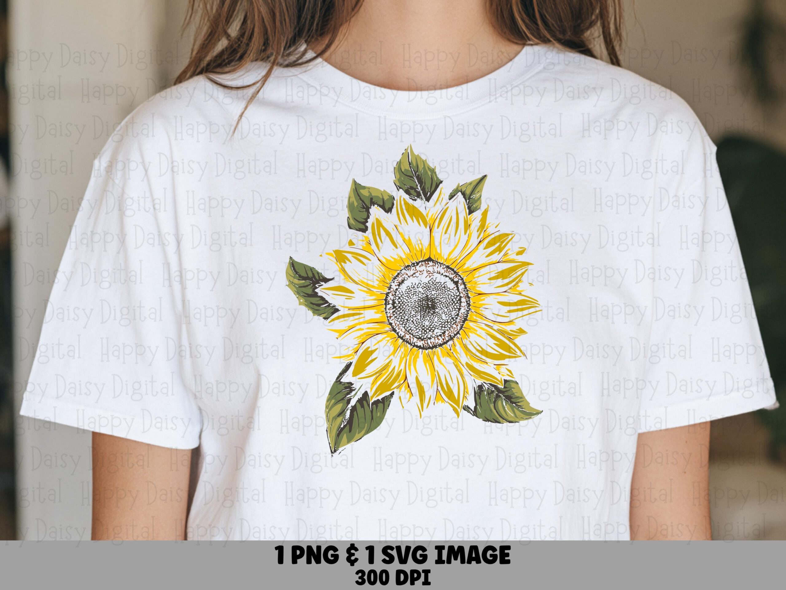 Sunflower Sun Emblem PNG SVG | Sublimation Commercial Use POD