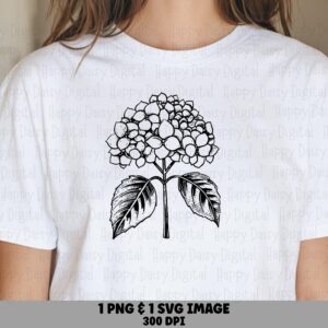 Hydrangea Bloom PNG SVG | Sublimation Commercial Use POD