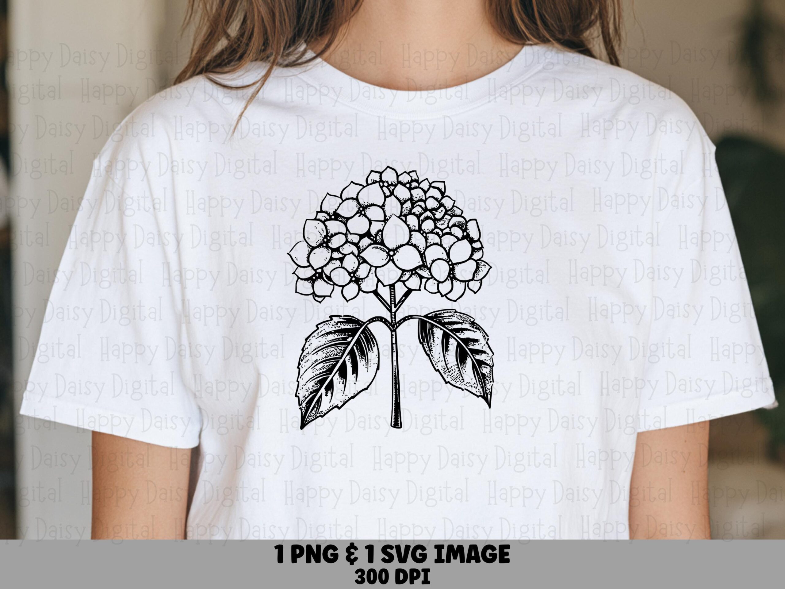 Hydrangea Bloom PNG SVG | Sublimation Commercial Use POD