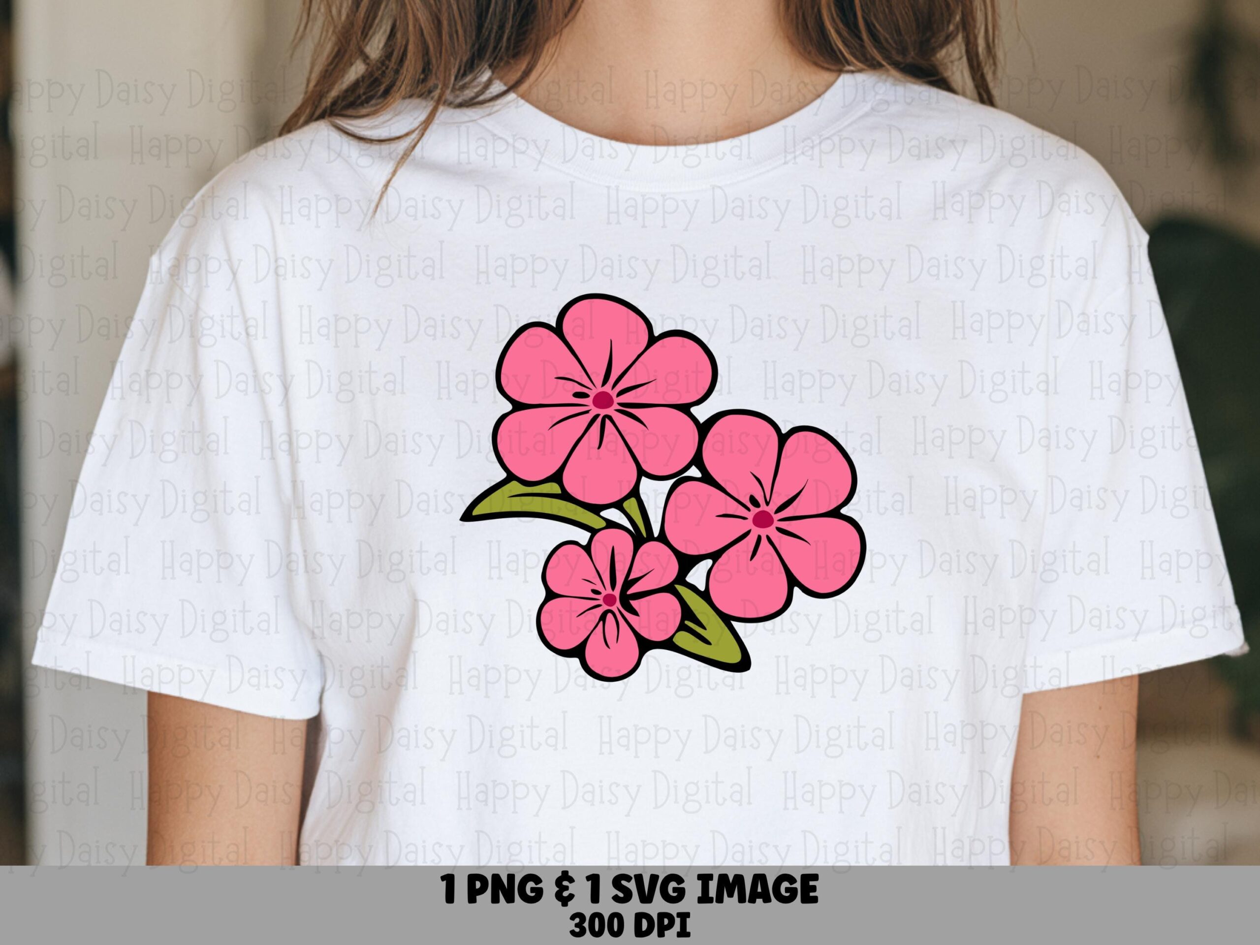 Retro Pink Blooms PNG SVG | Sublimation Commercial Use POD