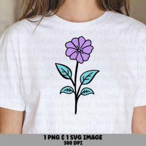 Purple Petal Bloom PNG SVG | Sublimation Commercial Use POD