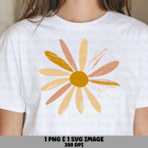 Boho Daisy Earth PNG SVG | Sublimation Commercial Use POD